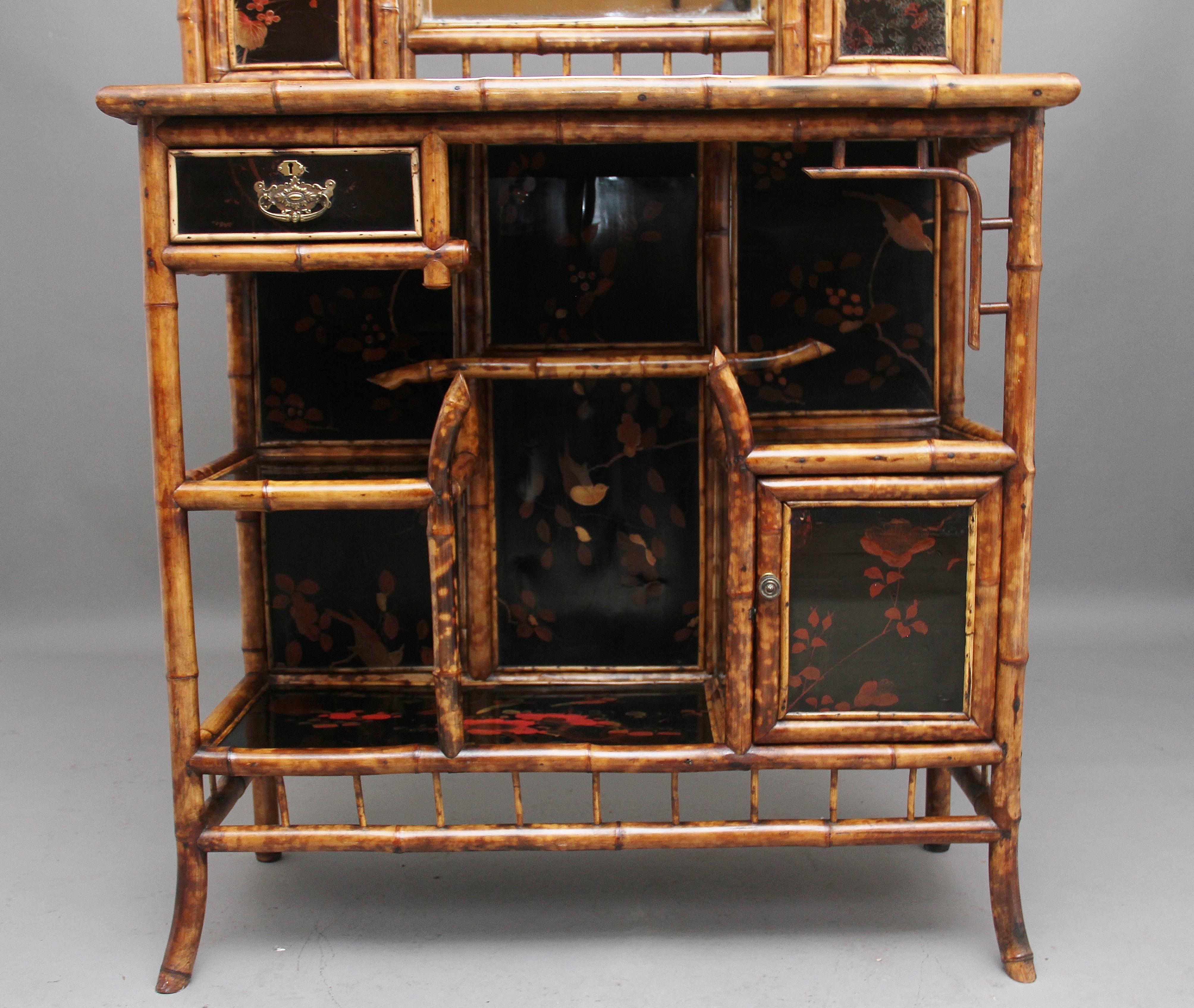 Impressive 19th Century Bamboo Cabinet 4