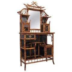 Impressive 19th Century Bamboo Cabinet