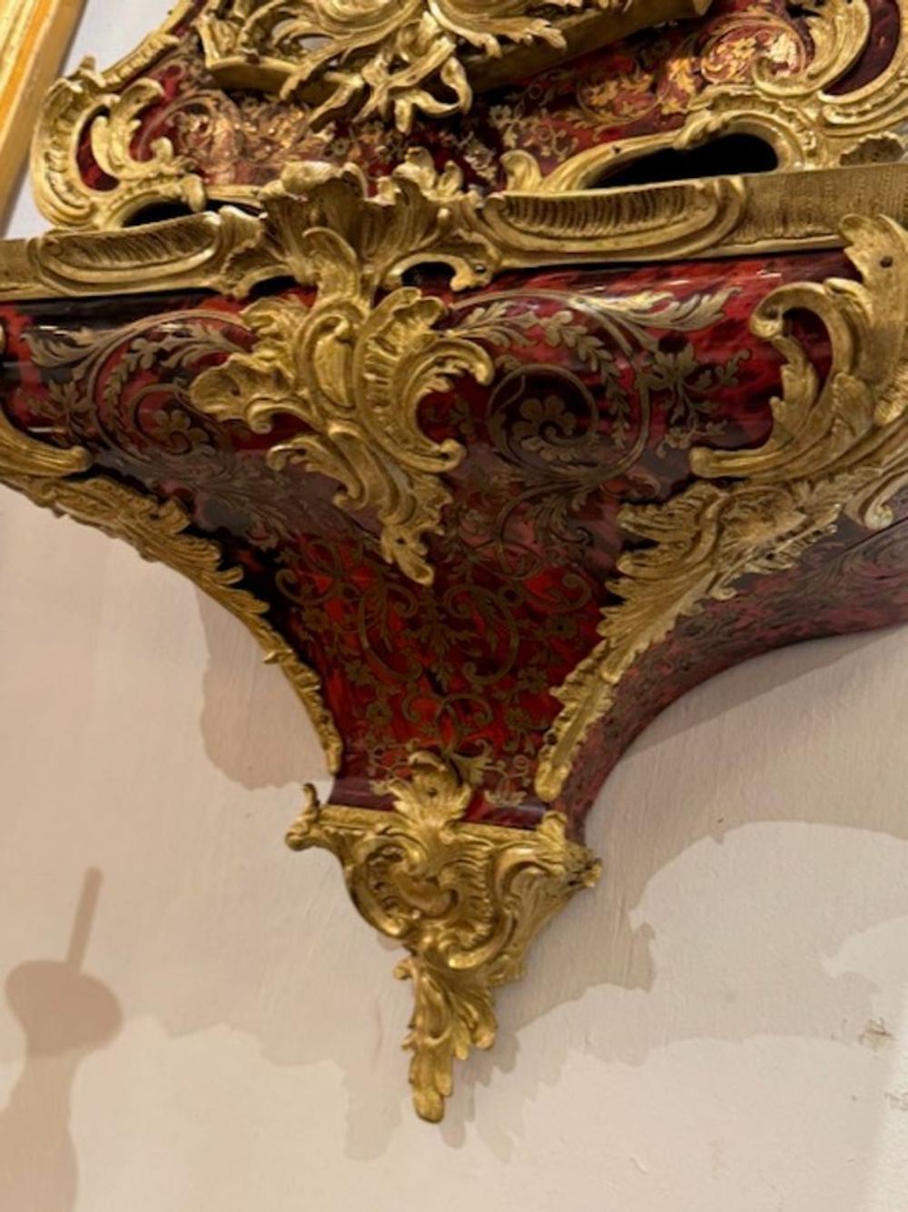 Impressive 19th Century French Boullework and Gilt Bronze Bracket Clock For Sale 6