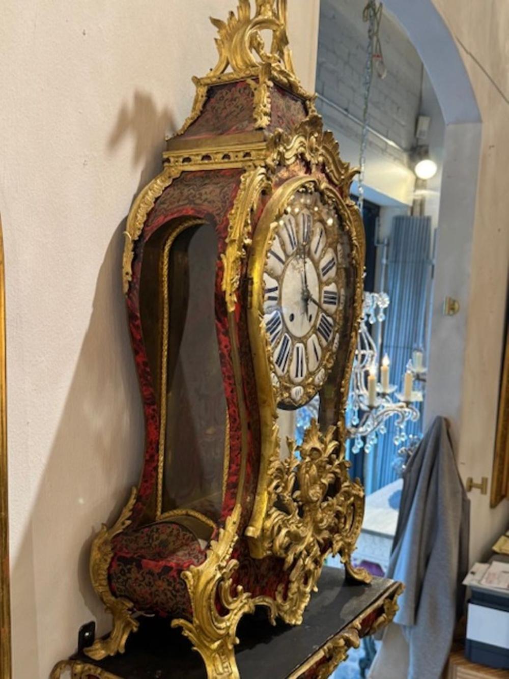 Metal Impressive 19th Century French Boullework and Gilt Bronze Bracket Clock For Sale