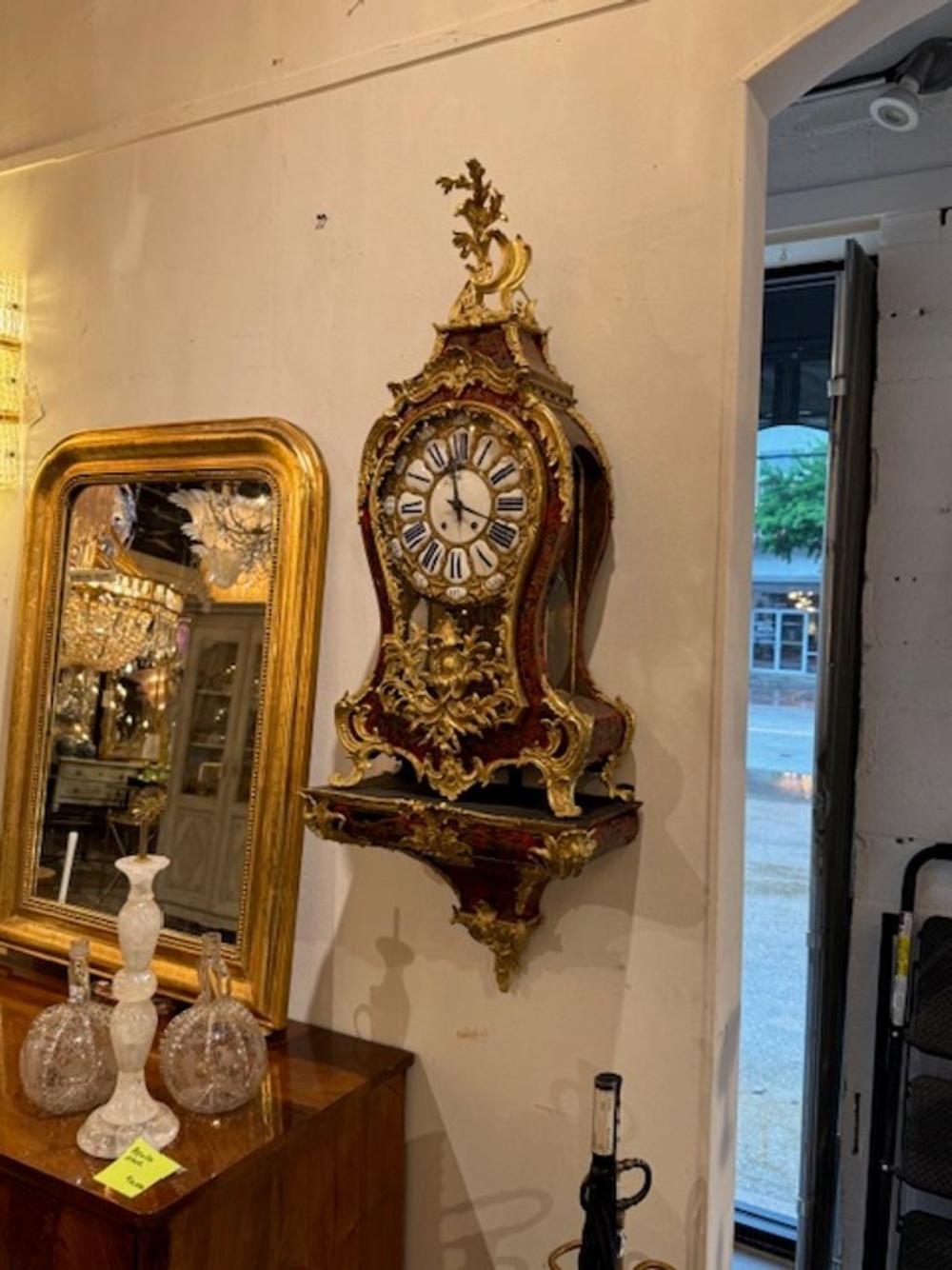 Impressive 19th Century French Boullework and Gilt Bronze Bracket Clock For Sale 2