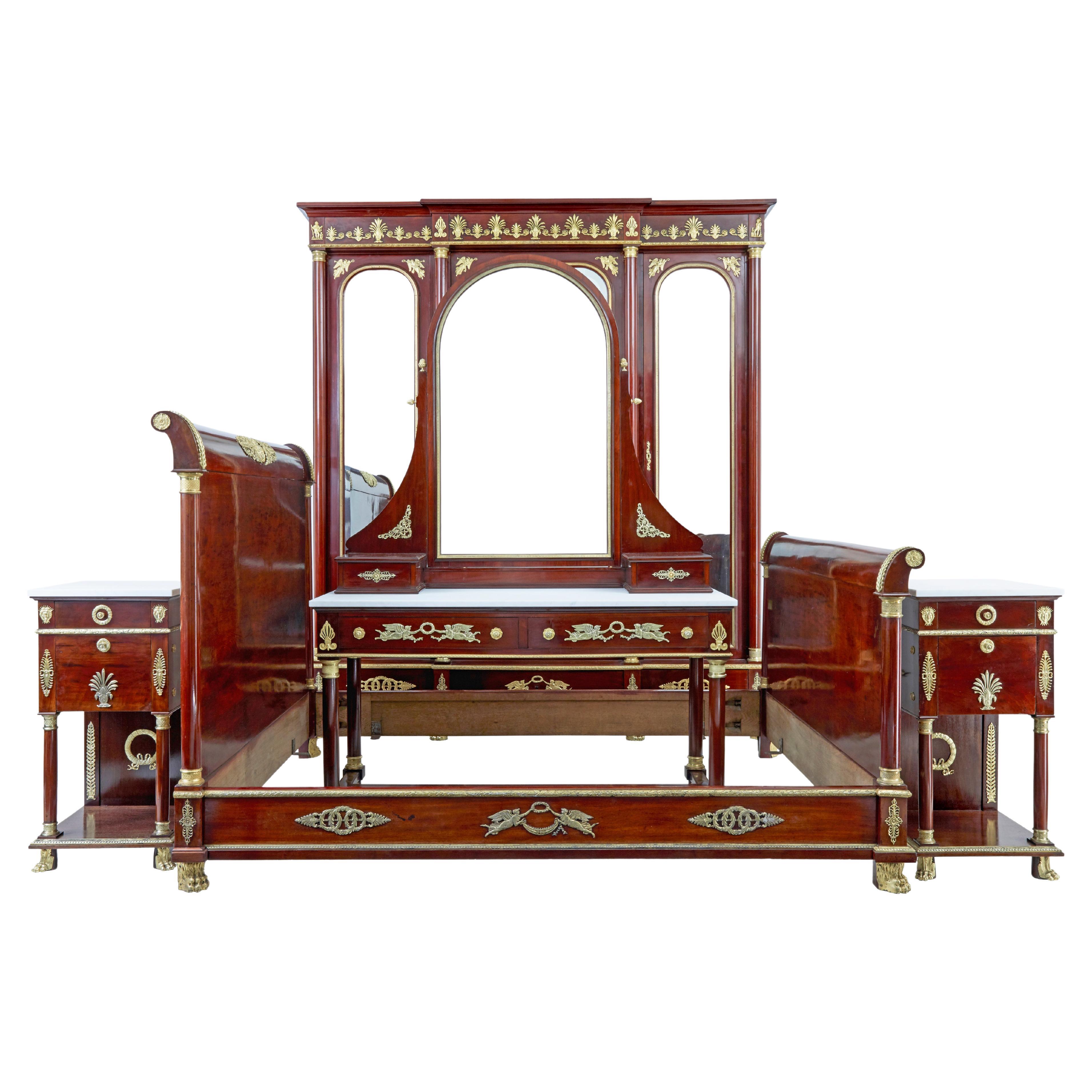 Beeindruckende französische Empire-Revival-Schlafzimmergarnitur aus dem 19. Jahrhundert mit 5 Pieces im Angebot