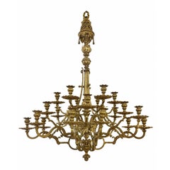 Impressive 19th Century French Gilt Bronze Chandelier