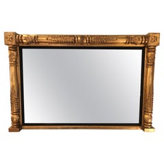 Impressive 19th Century Gutsy Giltwood Mantel Mirror