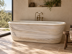 Impressive 19th Century Italian Carrara Marble Bathtub