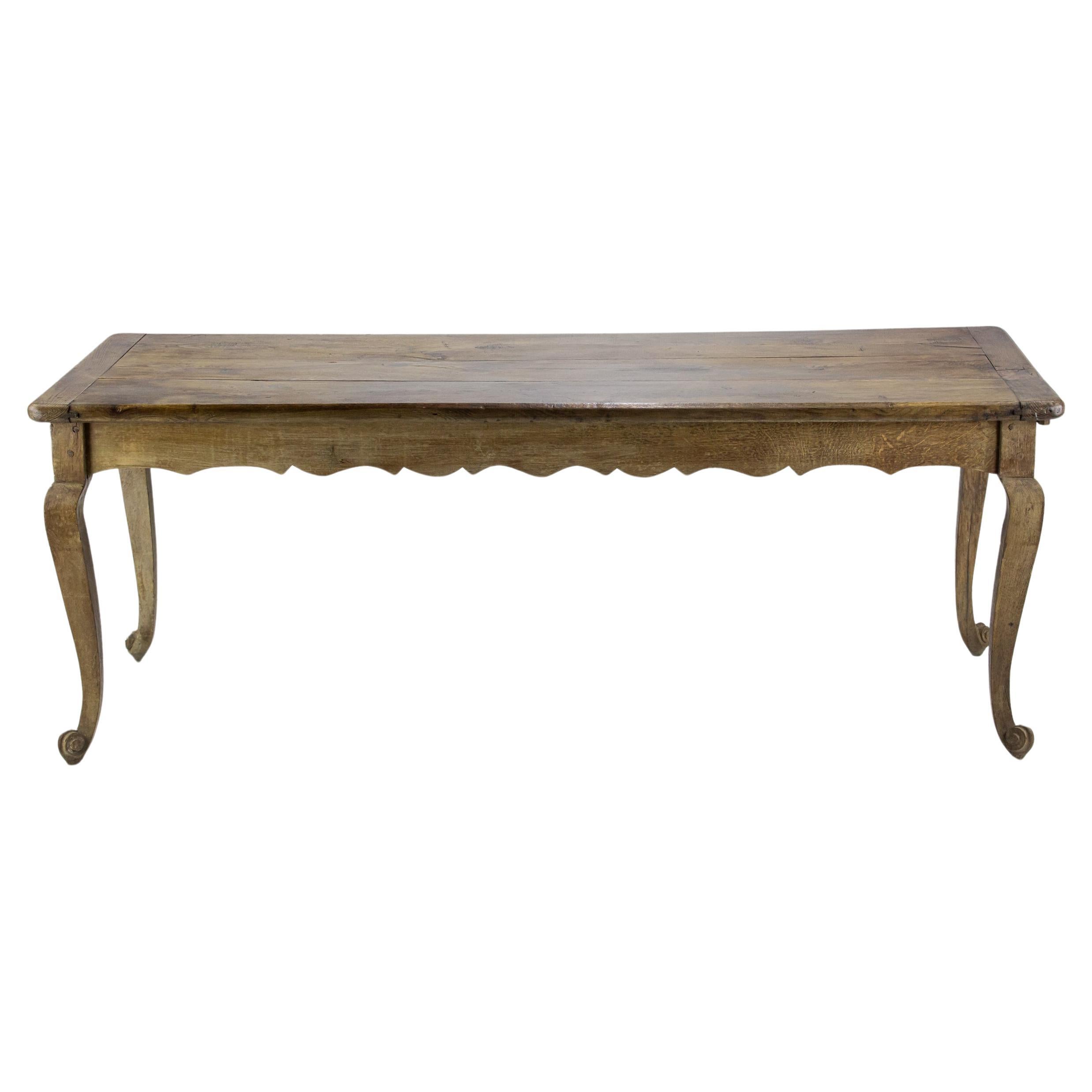 Impressive 19th Century Louis XV style Country Farmhouse Table For Sale