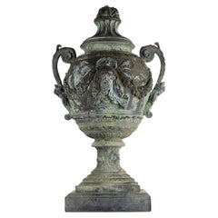 Beeindruckende neoklassizistische Bronzeurne mit Deckel aus dem 19. Jahrhundert von A Moreau