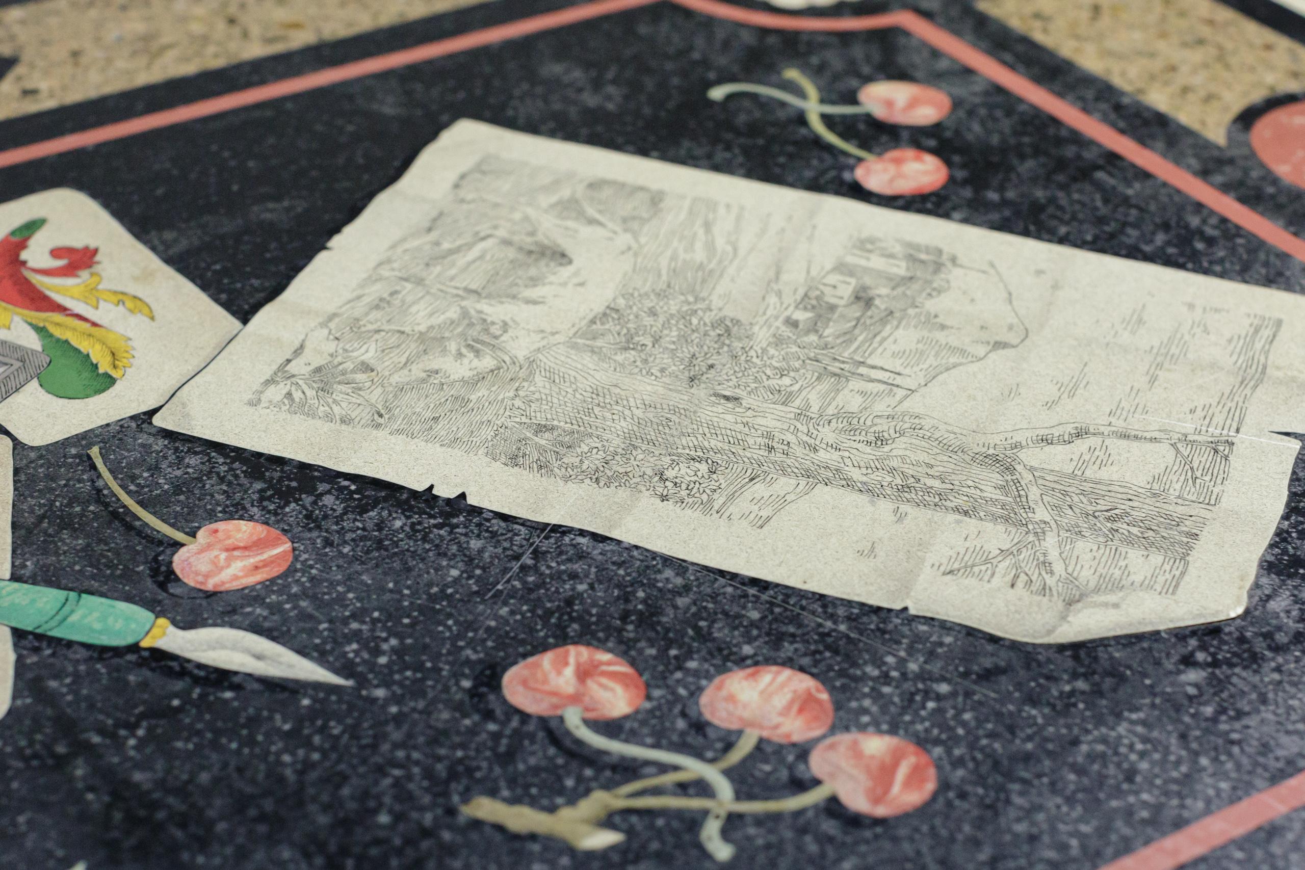 Impressionnante table en trompe l'oeil de Scagliola du 19e siècle en vente 7