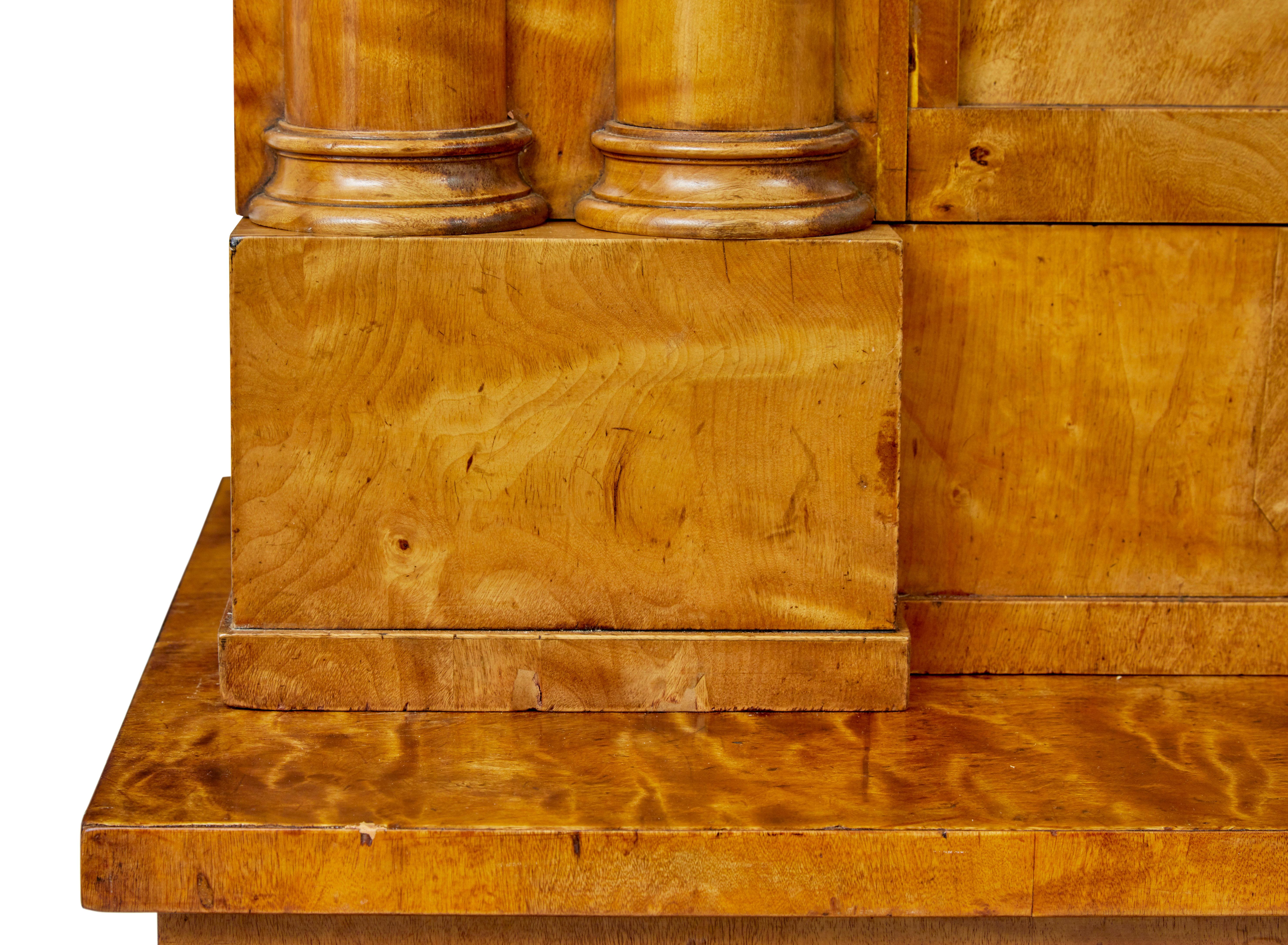 Impressive 19th century Swedish birch architectural cabinet For Sale 3