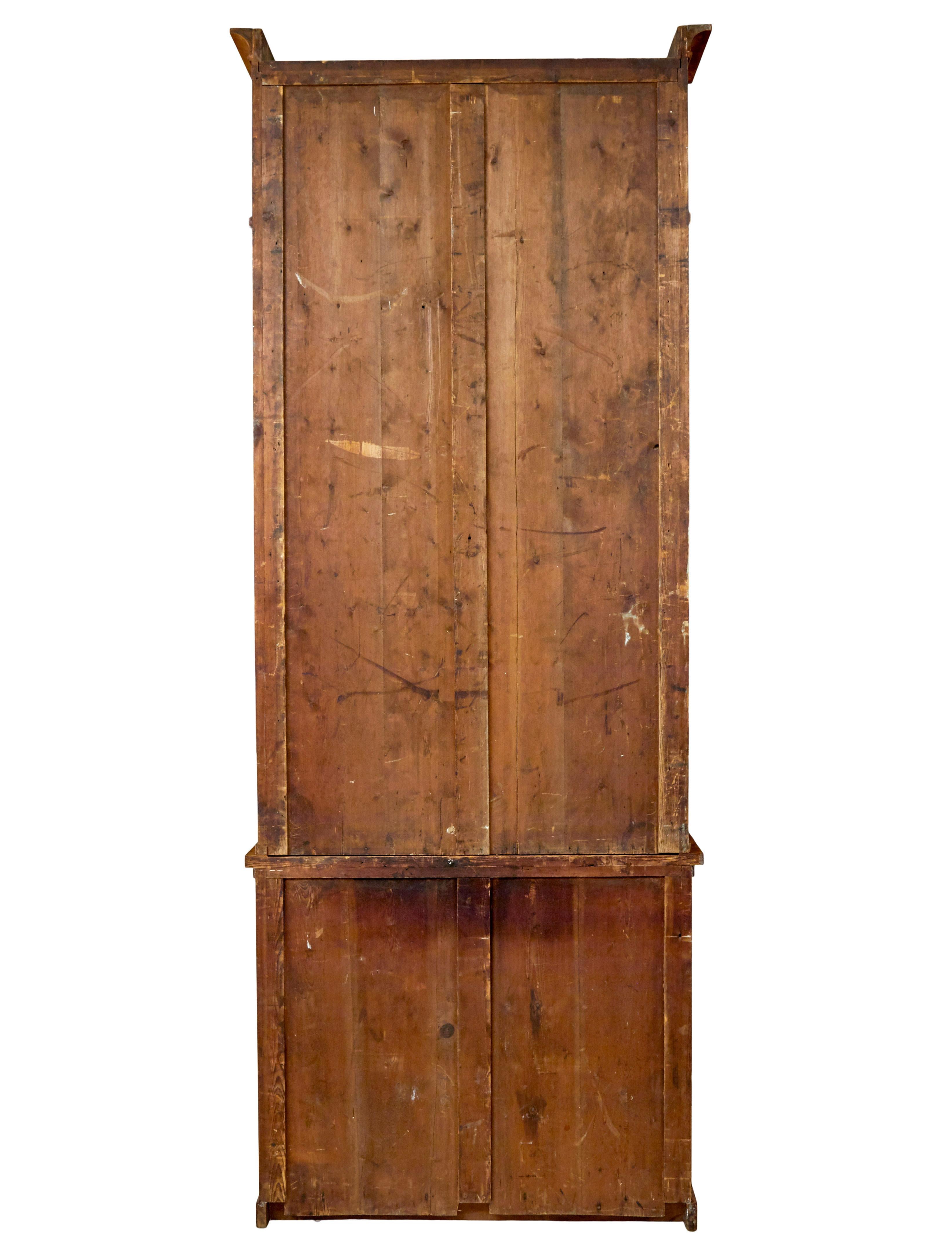 Impressive 19th century Swedish birch architectural cabinet In Good Condition For Sale In Debenham, Suffolk