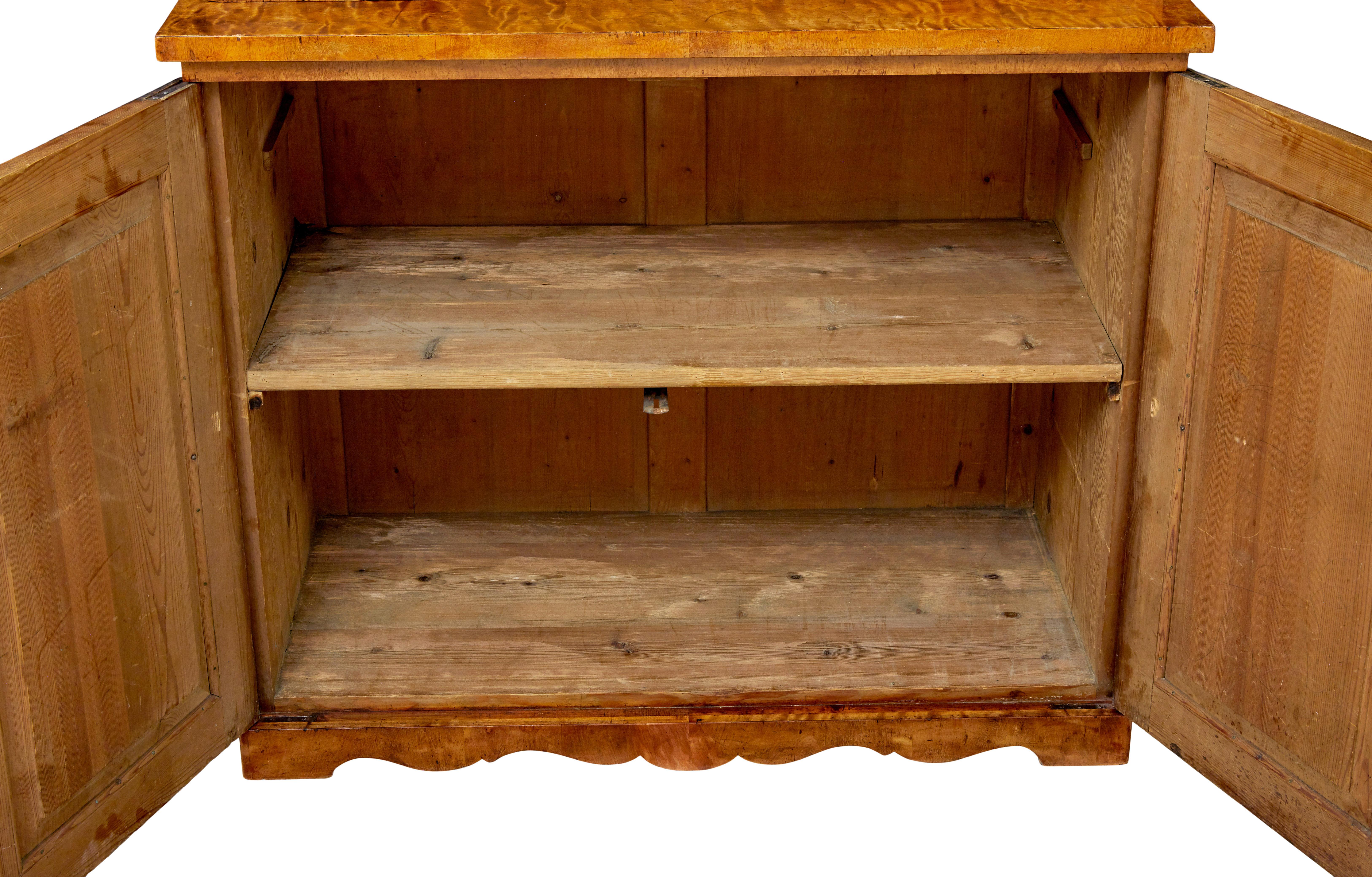 Birch Impressive 19th century Swedish birch architectural cabinet For Sale