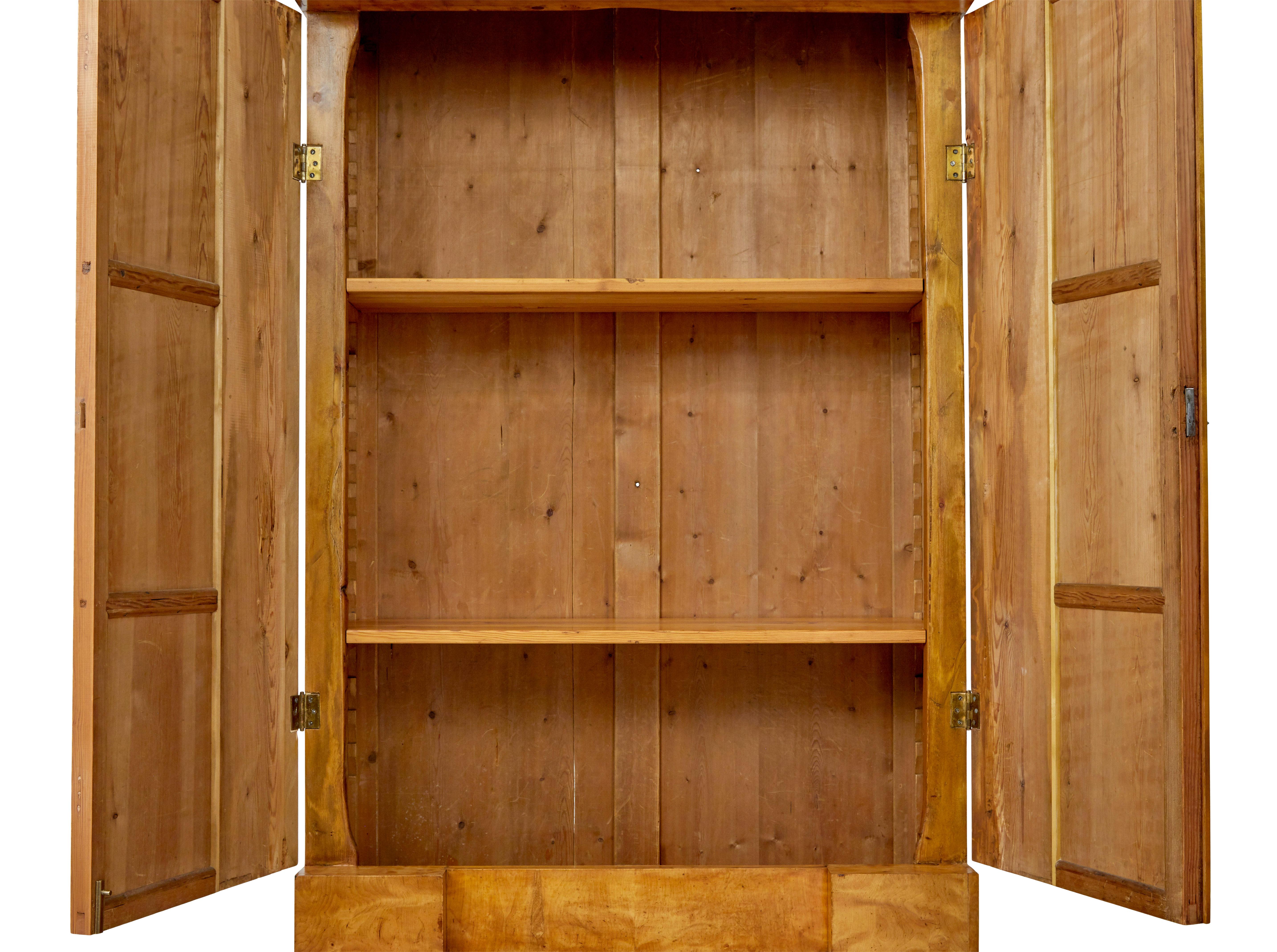 Impressive 19th century Swedish birch architectural cabinet For Sale 1