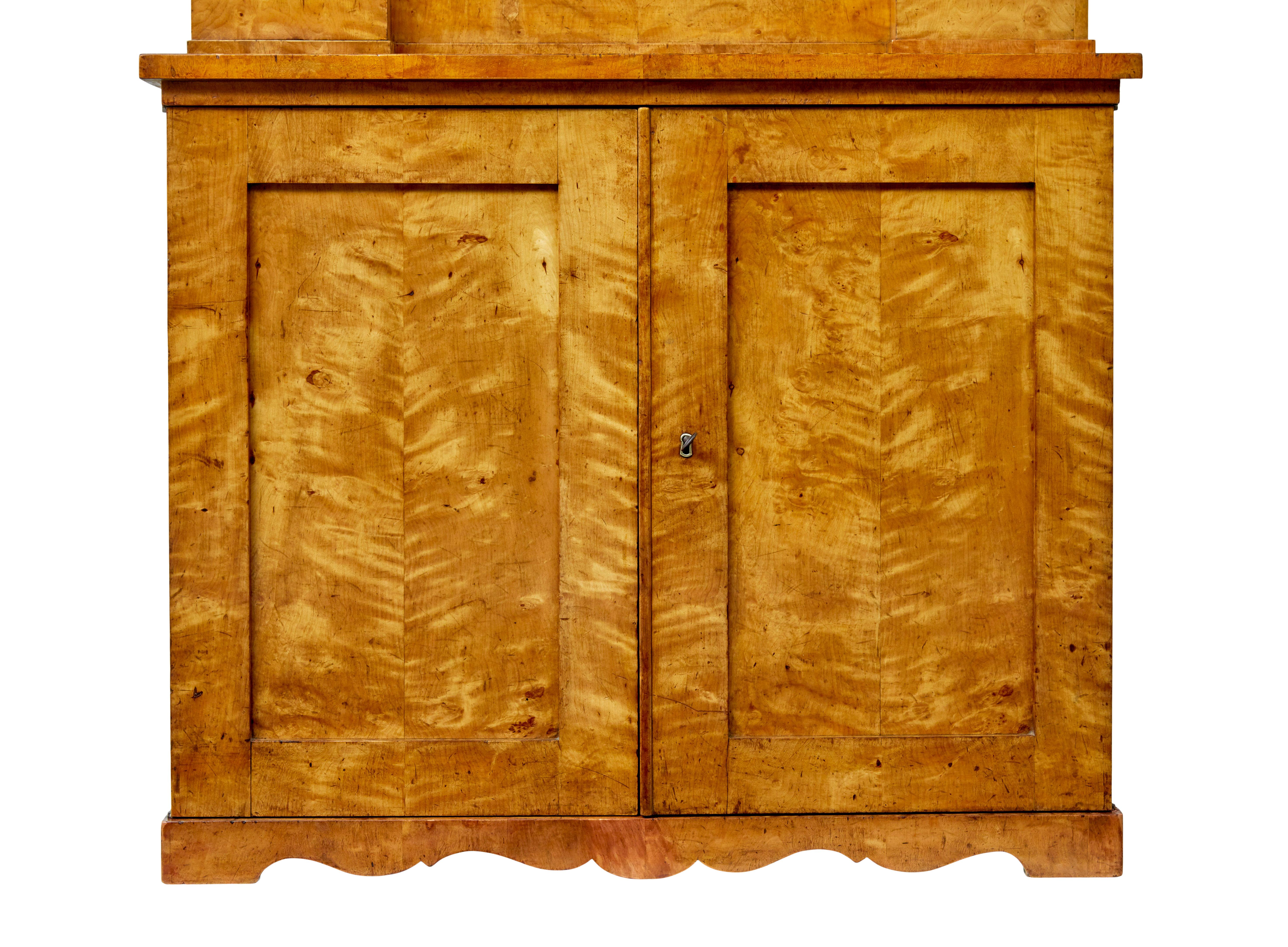 Impressive 19th century Swedish birch architectural cabinet For Sale 2