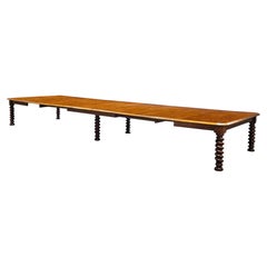 Impresionante Siglo XIX Guillermo IV 6M Mesa de Comedor de Roble Pollard Estampada Gillow