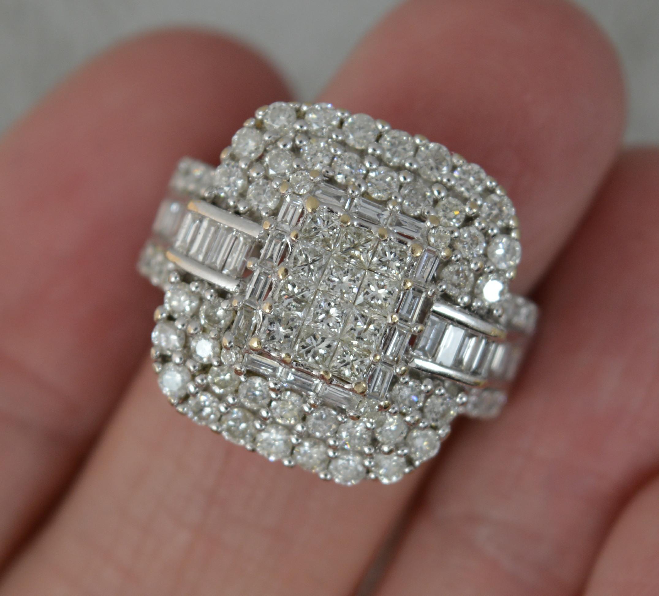 Beeindruckender Verlobungsring mit 2,00 Karat Diamant 18 Karat Weißgold Cluster Damen