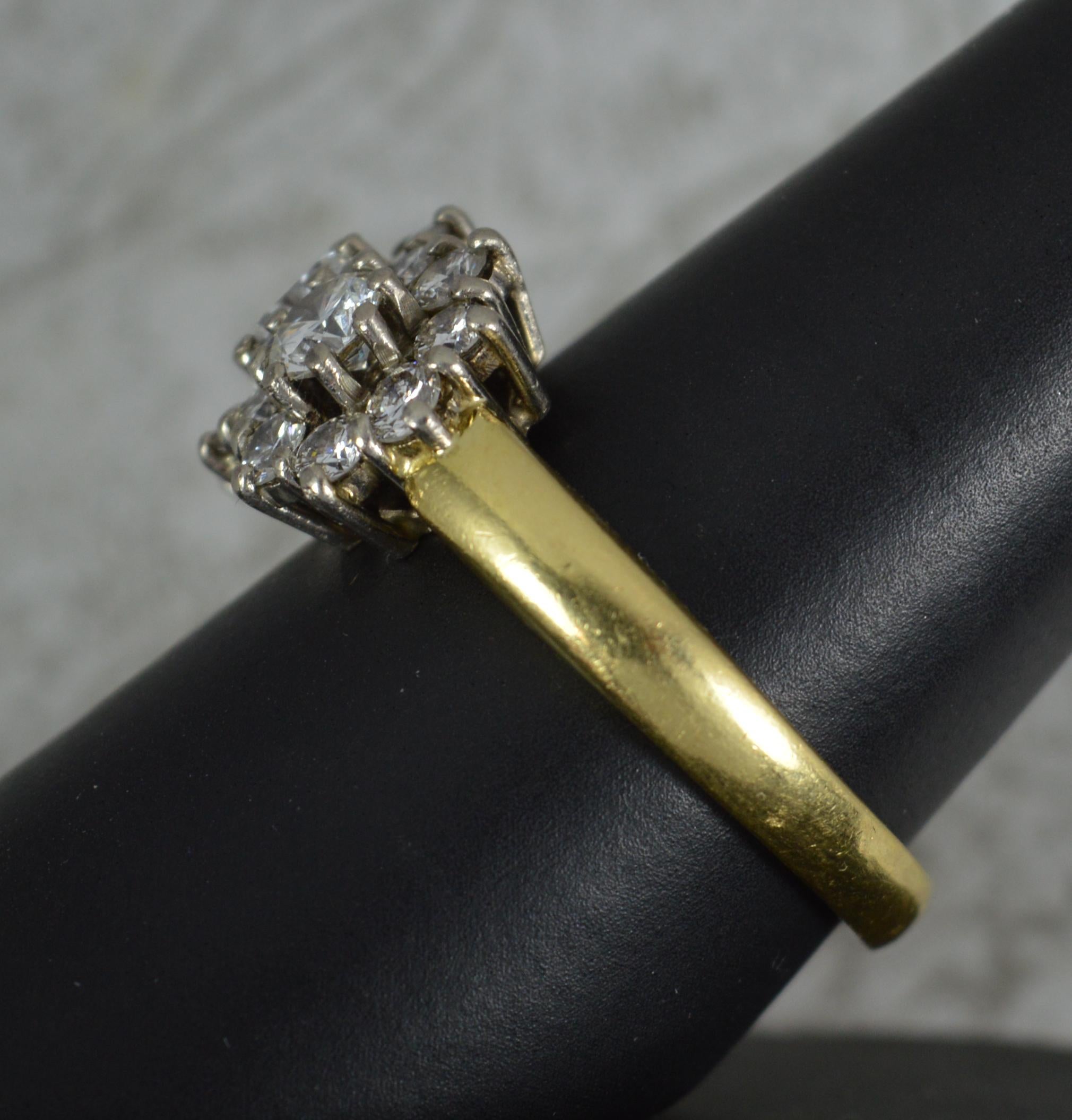 Impressive 2.00ct Diamond and 18ct Gold Cluster Ring 4