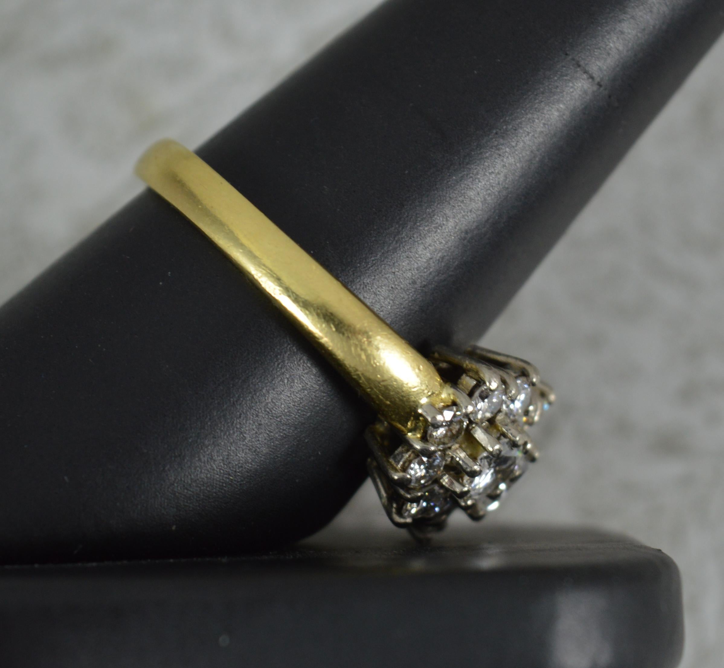 Impressive 2.00ct Diamond and 18ct Gold Cluster Ring 6
