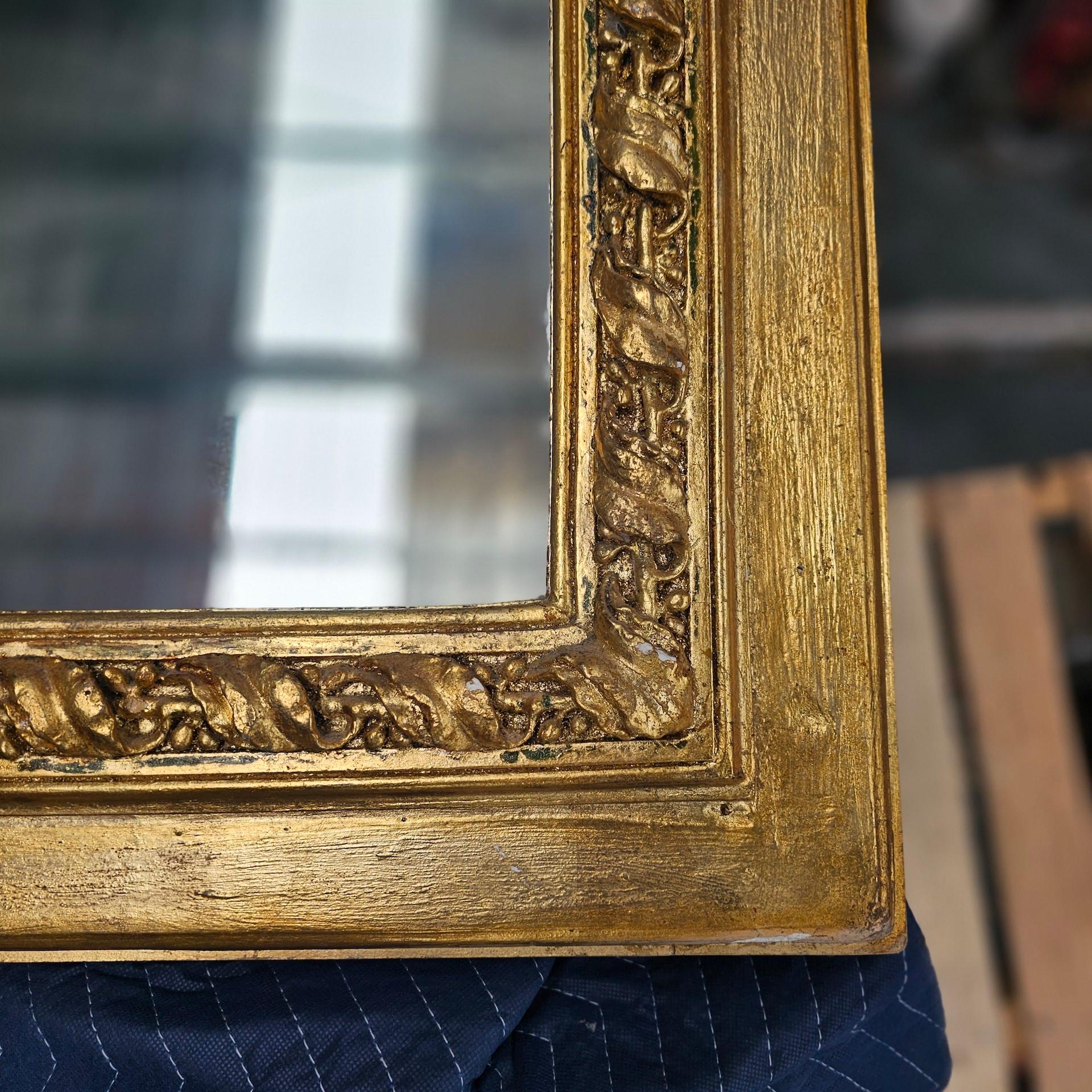 Impressive 20th Century Bespoke Giltwood Louis XVI Style French Trumeau Mirror For Sale 3