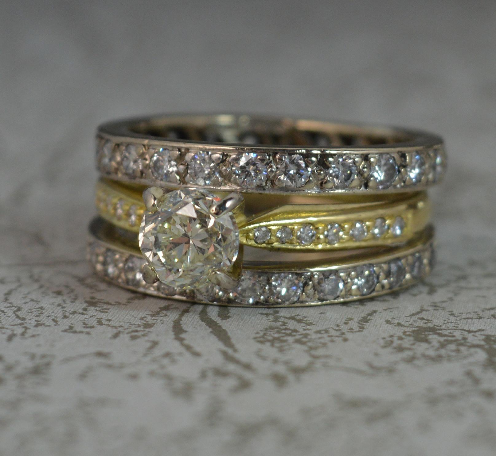 Impressive 2.75 Carat Old Cut Diamond 18 Carat Gold Engagement Ring, circa 1900 7