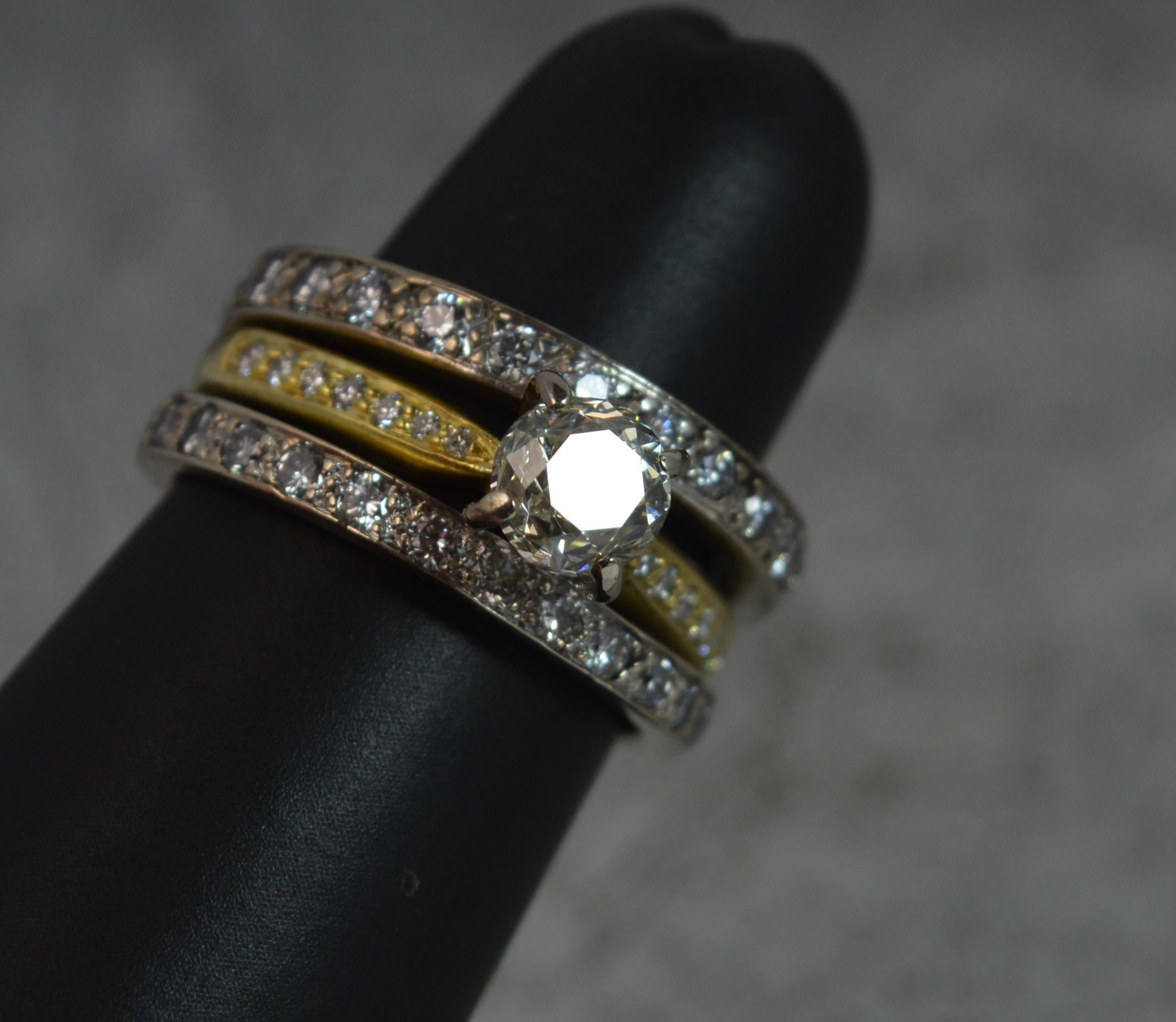 Impressive 2.75 Carat Old Cut Diamond 18 Carat Gold Engagement Ring, circa 1900 13