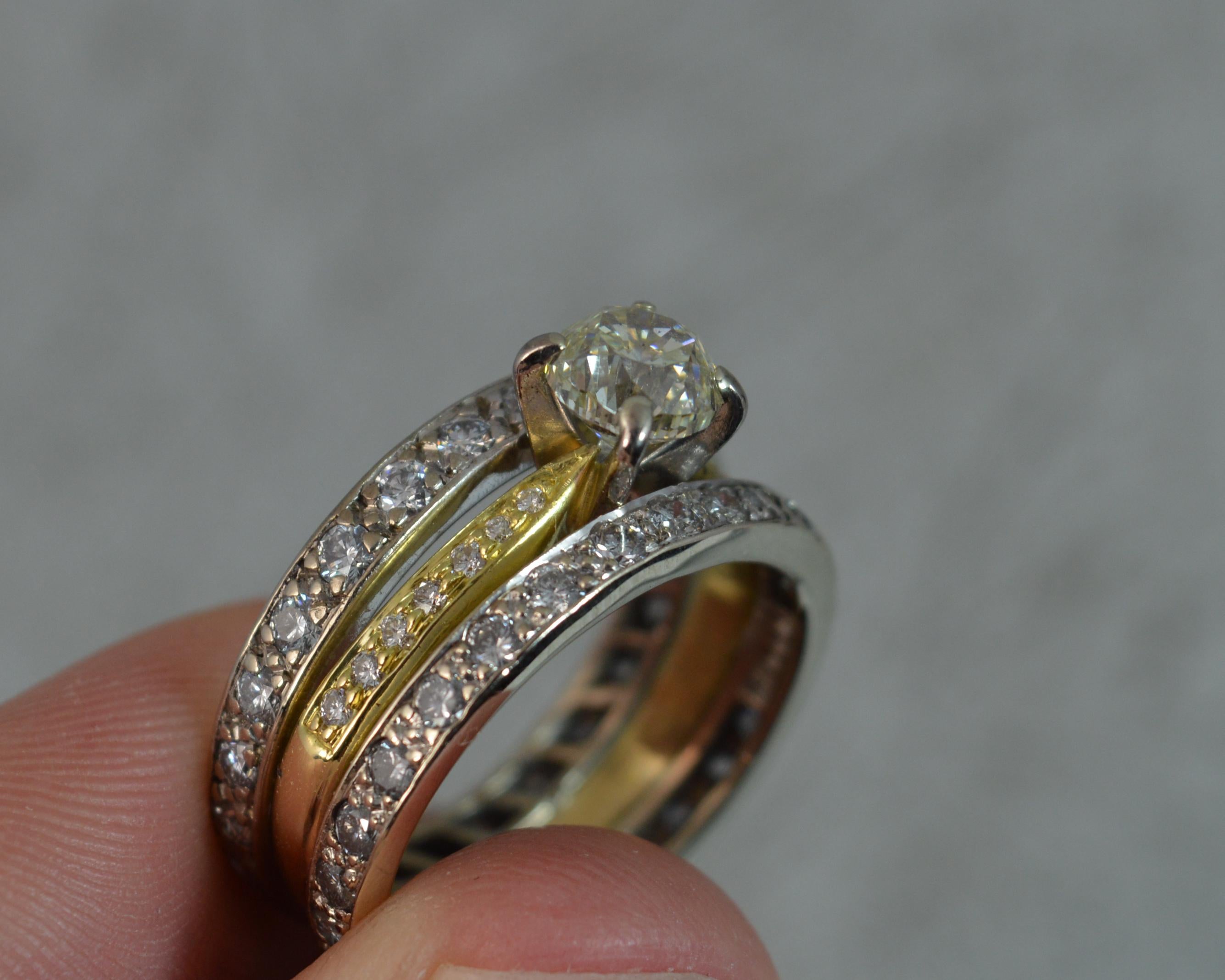Impressive 2.75 Carat Old Cut Diamond 18 Carat Gold Engagement Ring, circa 1900 In Good Condition In St Helens, GB