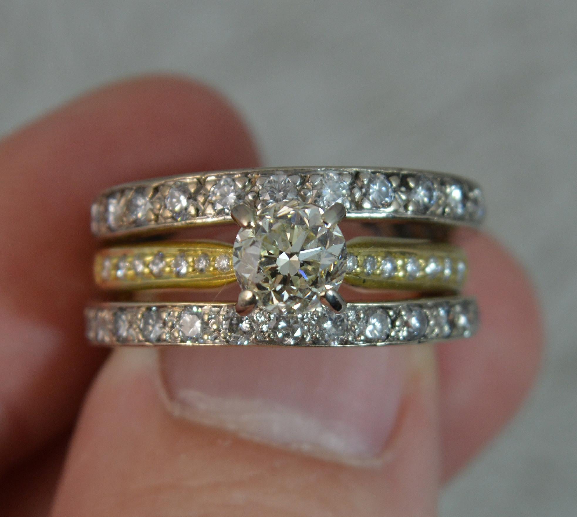 Impressive 2.75 Carat Old Cut Diamond 18 Carat Gold Engagement Ring, circa 1900 1