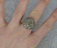 Impressive 2ct Rose Cut Diamond 15ct Rose Gold Cluster Panel Ring
