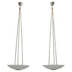 Impressive 2m High Paavo Tynell Ceiling Lamps From Arabia of Finland, Taito 1940s.
