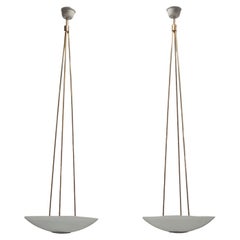 Impressive 2m high Paavo Tynell ceiling lamps, Taito 1940s.