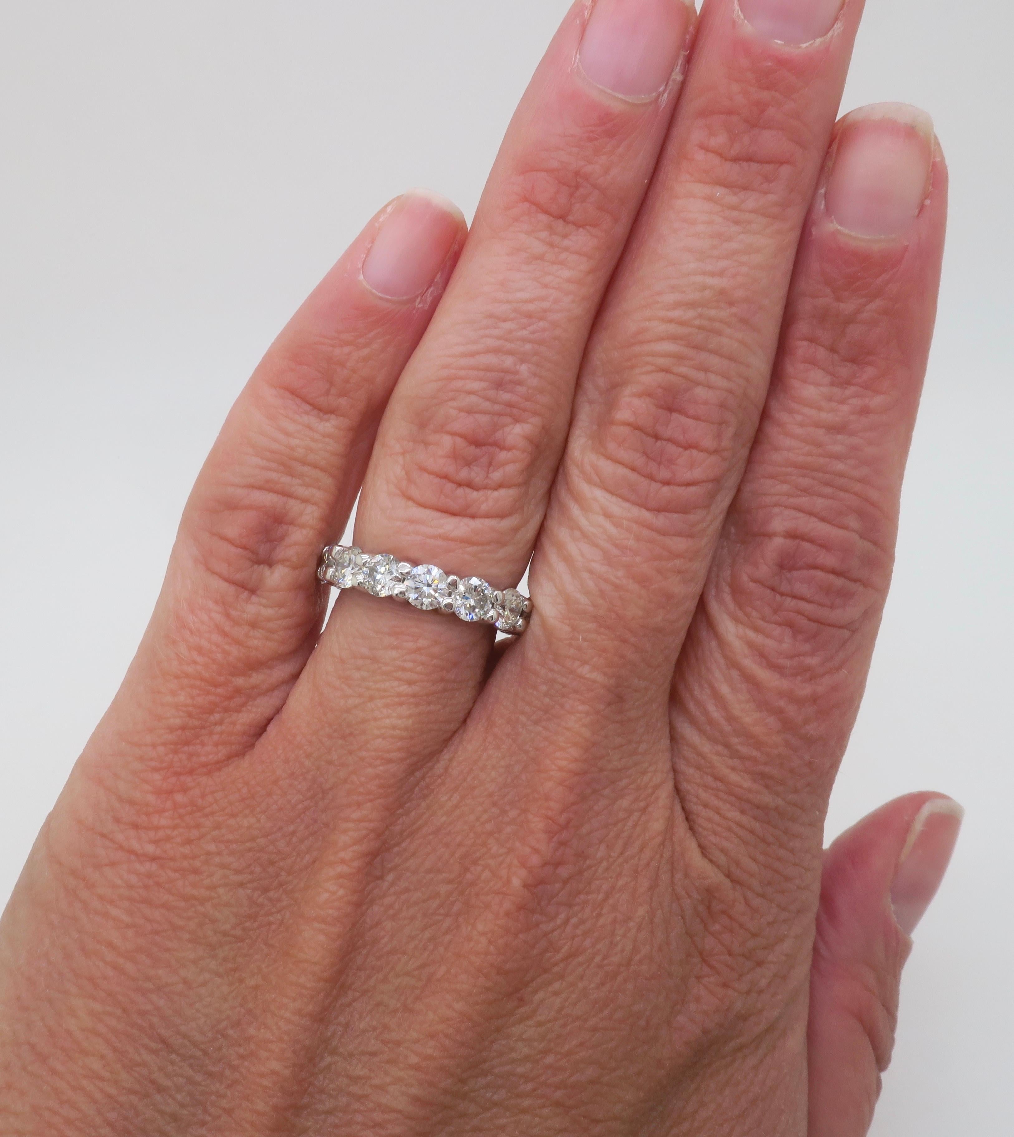 Classic Diamond eternity band made in 14k white gold, with 3.45CTW of Earth mined Diamonds. 

Total Diamond Carat Weight: 3.45CTW Earth Mined 
Diamond Cut: Round Brilliant
Average Diamond Color: E-G
Average Diamond Clarity: VS2-SI2
Metal: 14k White