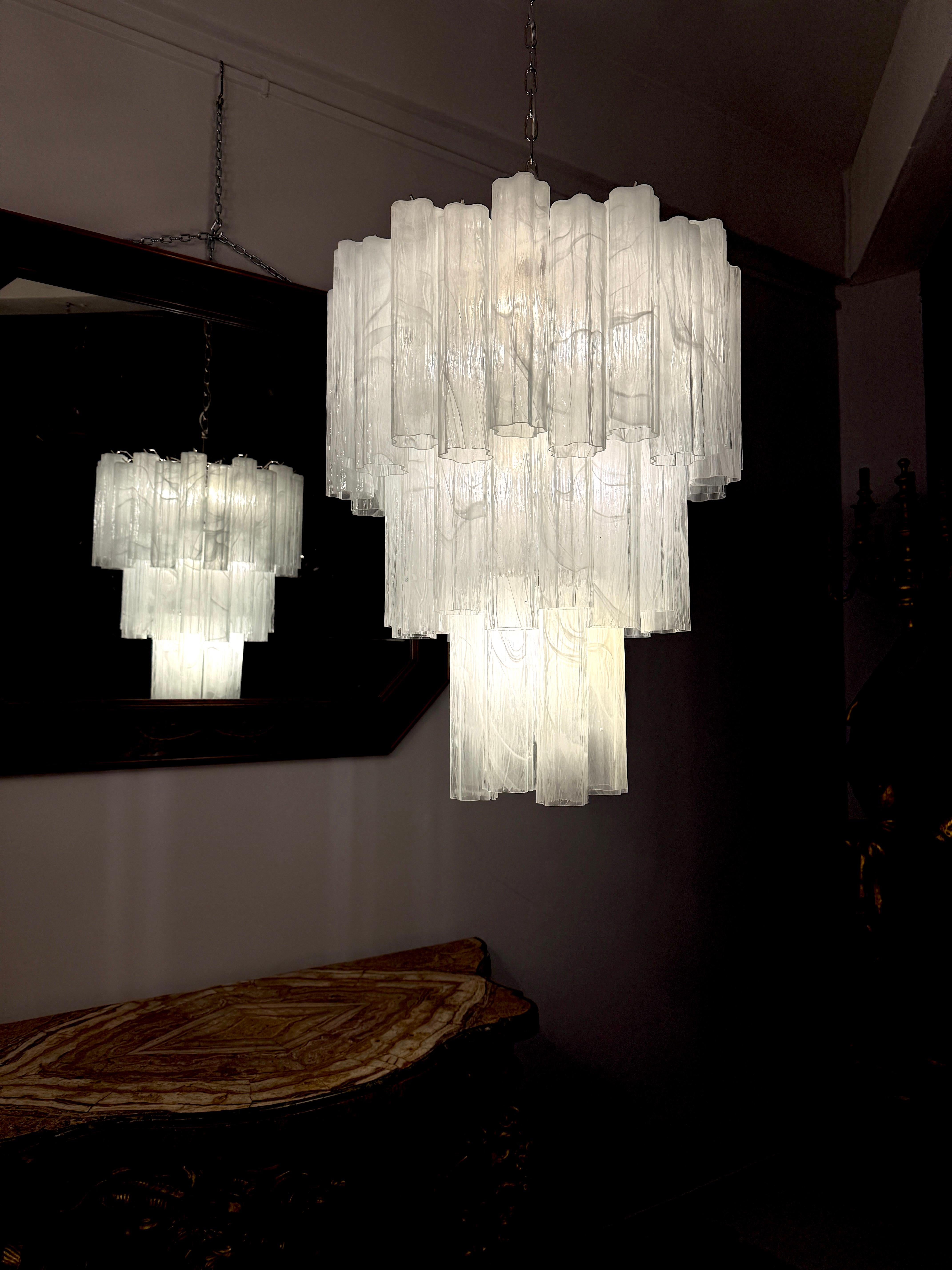 Impressionante lampadario Tronchi in vetro di Murano effetto alabastro in vendita 6