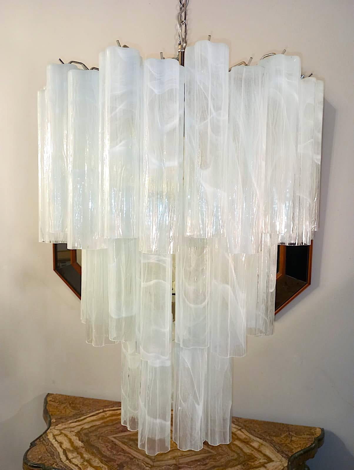 Impressionante lampadario Tronchi in vetro di Murano effetto alabastro in vendita 2