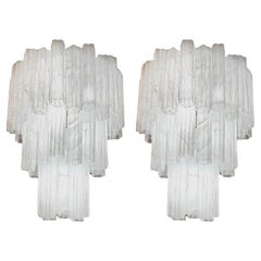 Impressive Alabaster Effect Murano Glass Tronchi Chandelier