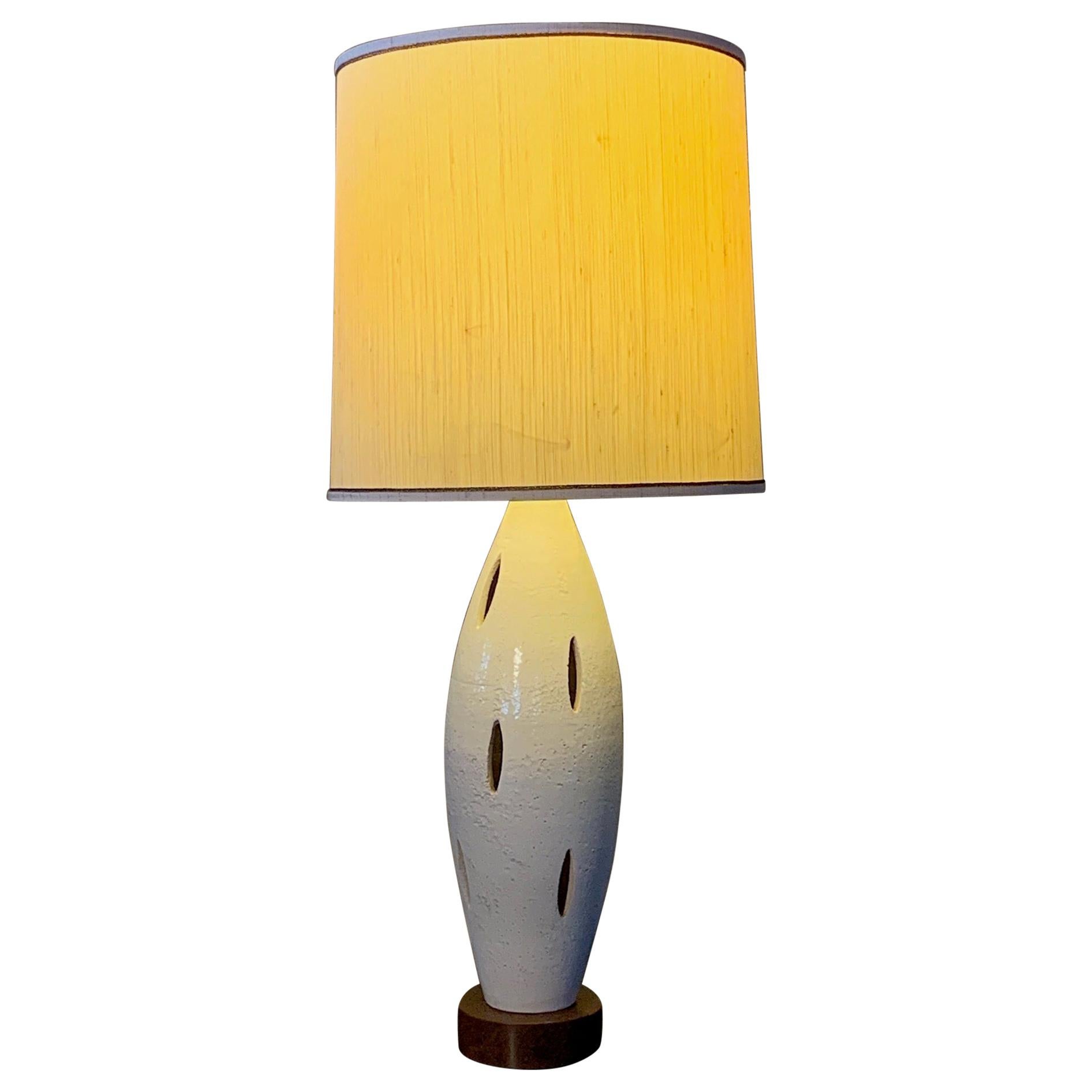 Impressionnante lampe en céramique Aldo Londi pour Bitossi