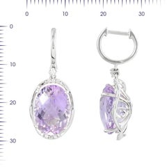Beeindruckende Amethyst-Diamant-Ohrringe aus Weißgold