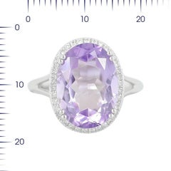 Beeindruckender Amethyst-Diamant-Weißgoldring
