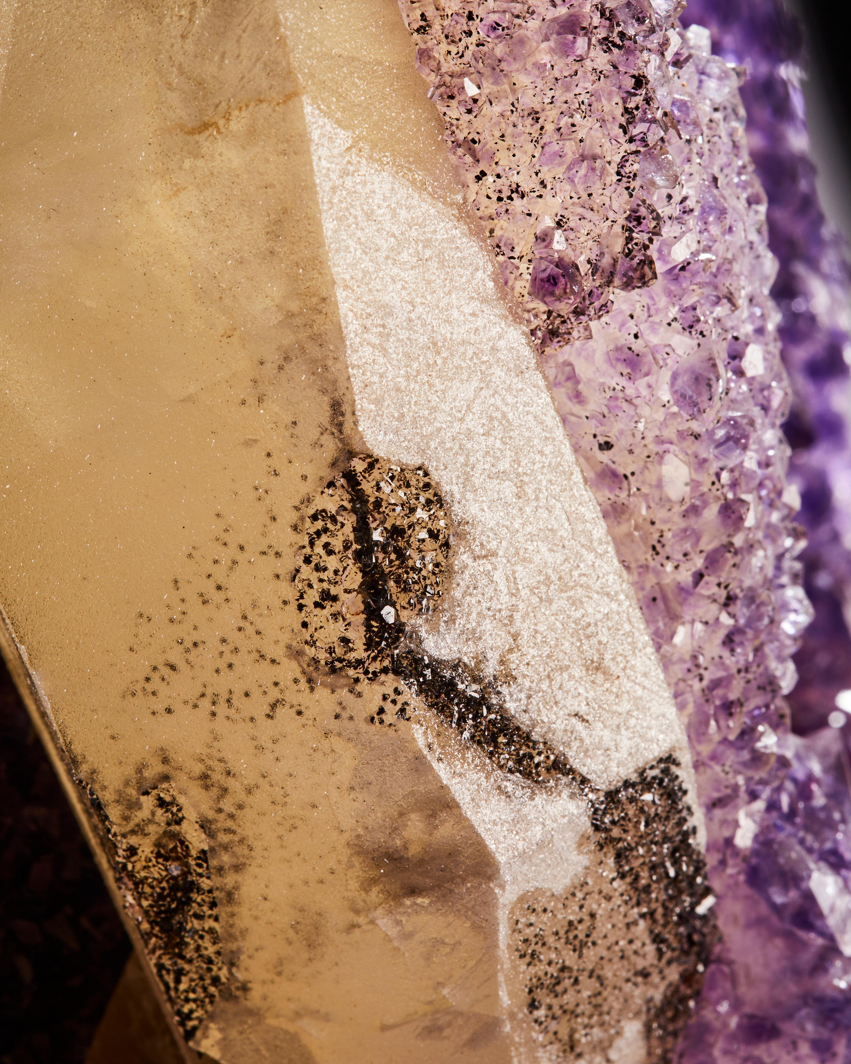 Impressive Amethyst Geode with Large Calcite For Sale 13