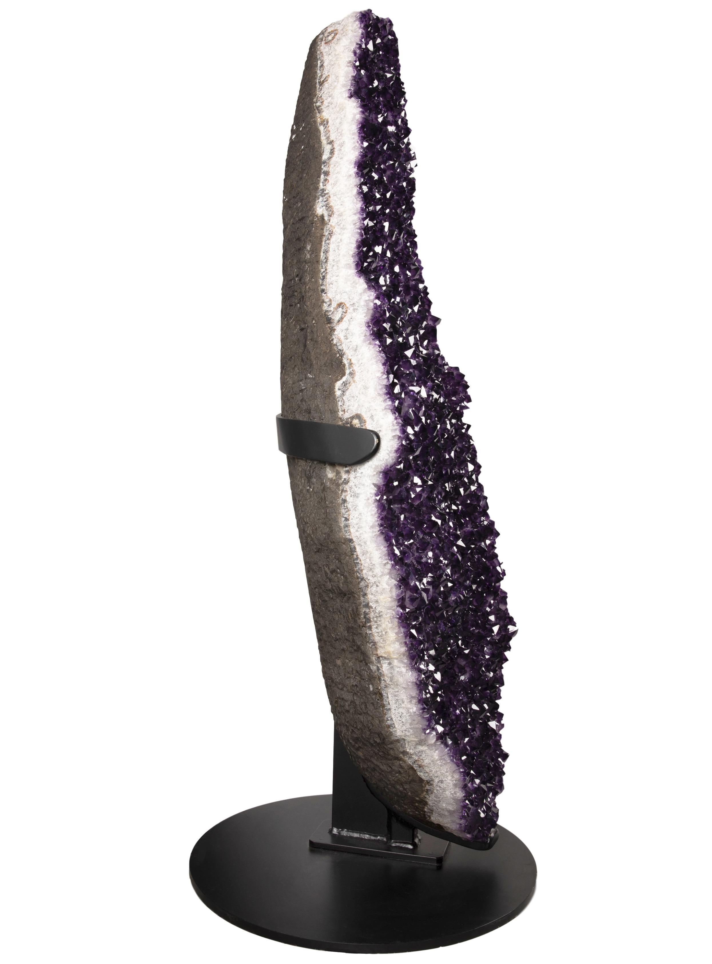 18th Century and Earlier Impressive Amethyst Pillar with White Quartz Section For Sale