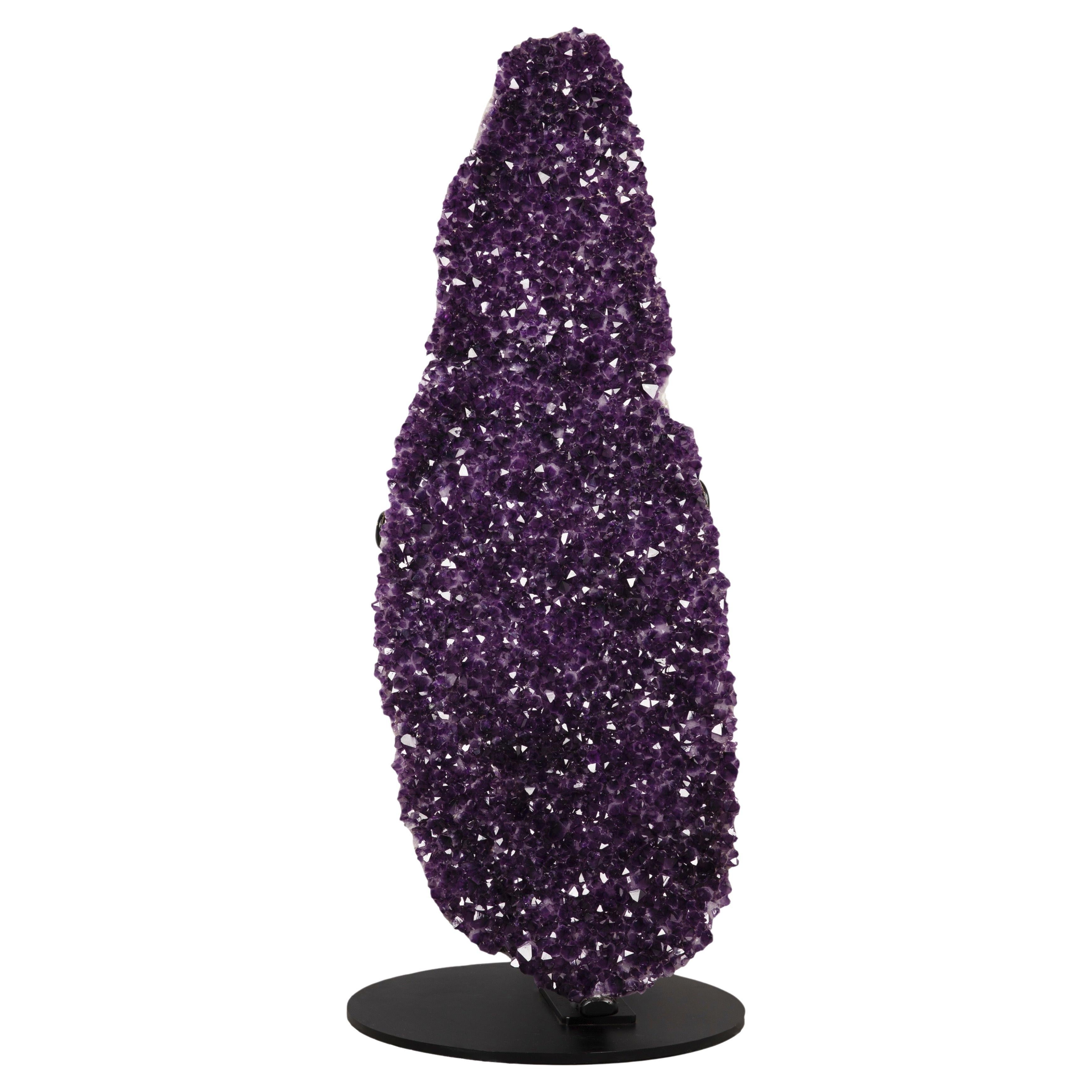 Impressive Amethyst Pillar with White Quartz Section For Sale