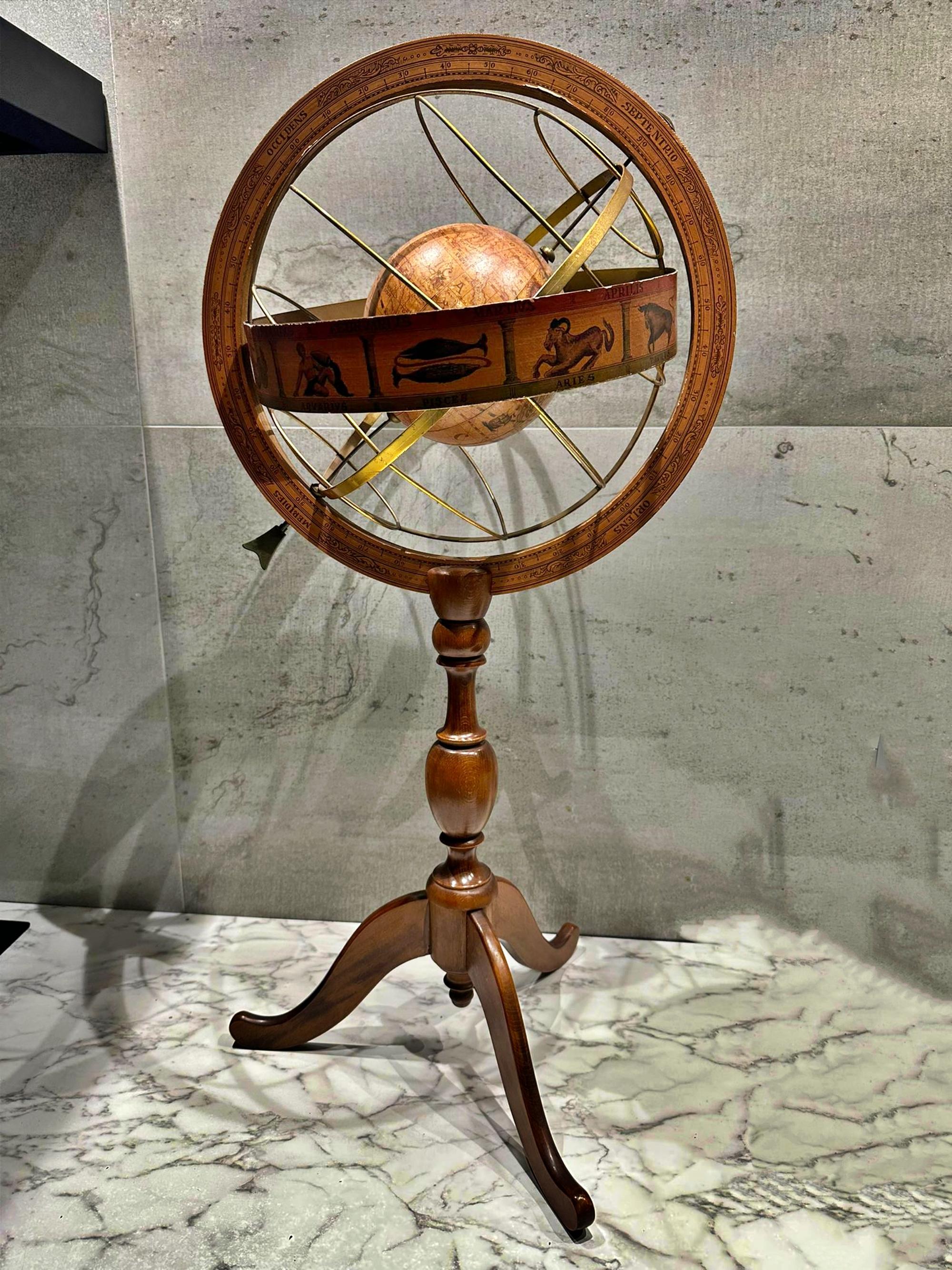 Impressionnante sphère armillaire italienne du début du 20e siècle en vente 2