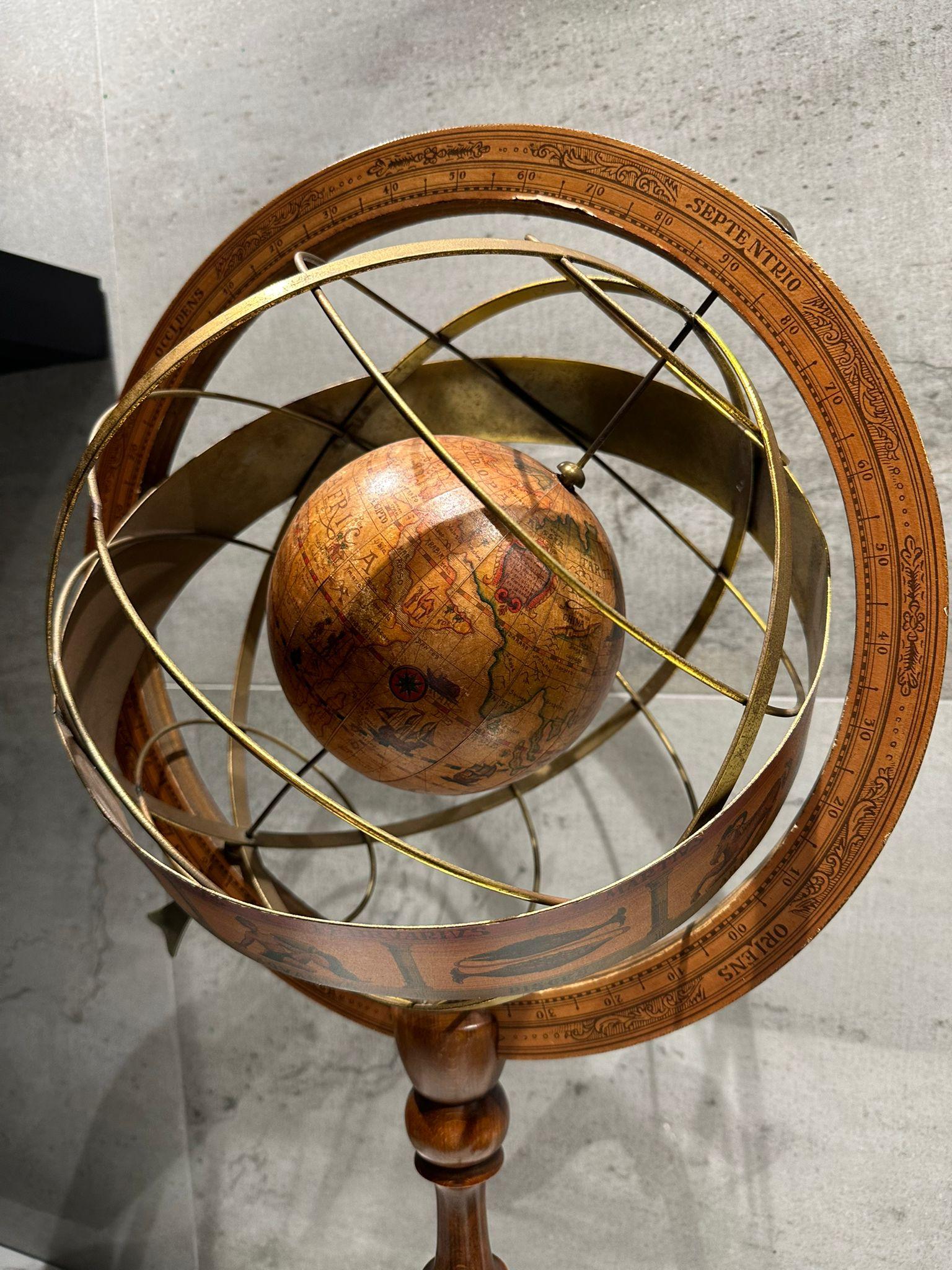 Impressionnante sphère armillaire italienne du début du 20e siècle en vente 3