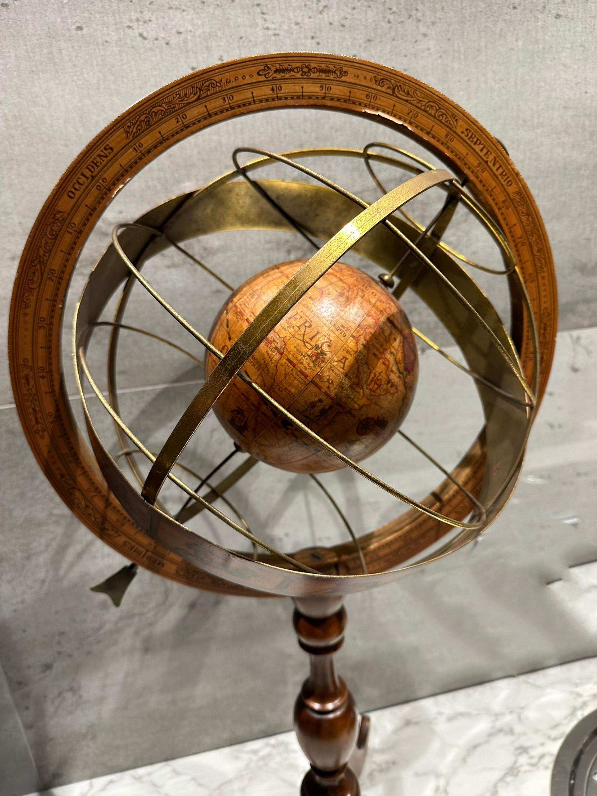 Hand-Crafted Impressive and Ancient Italian Armillary Sphere from Early 20th Century For Sale