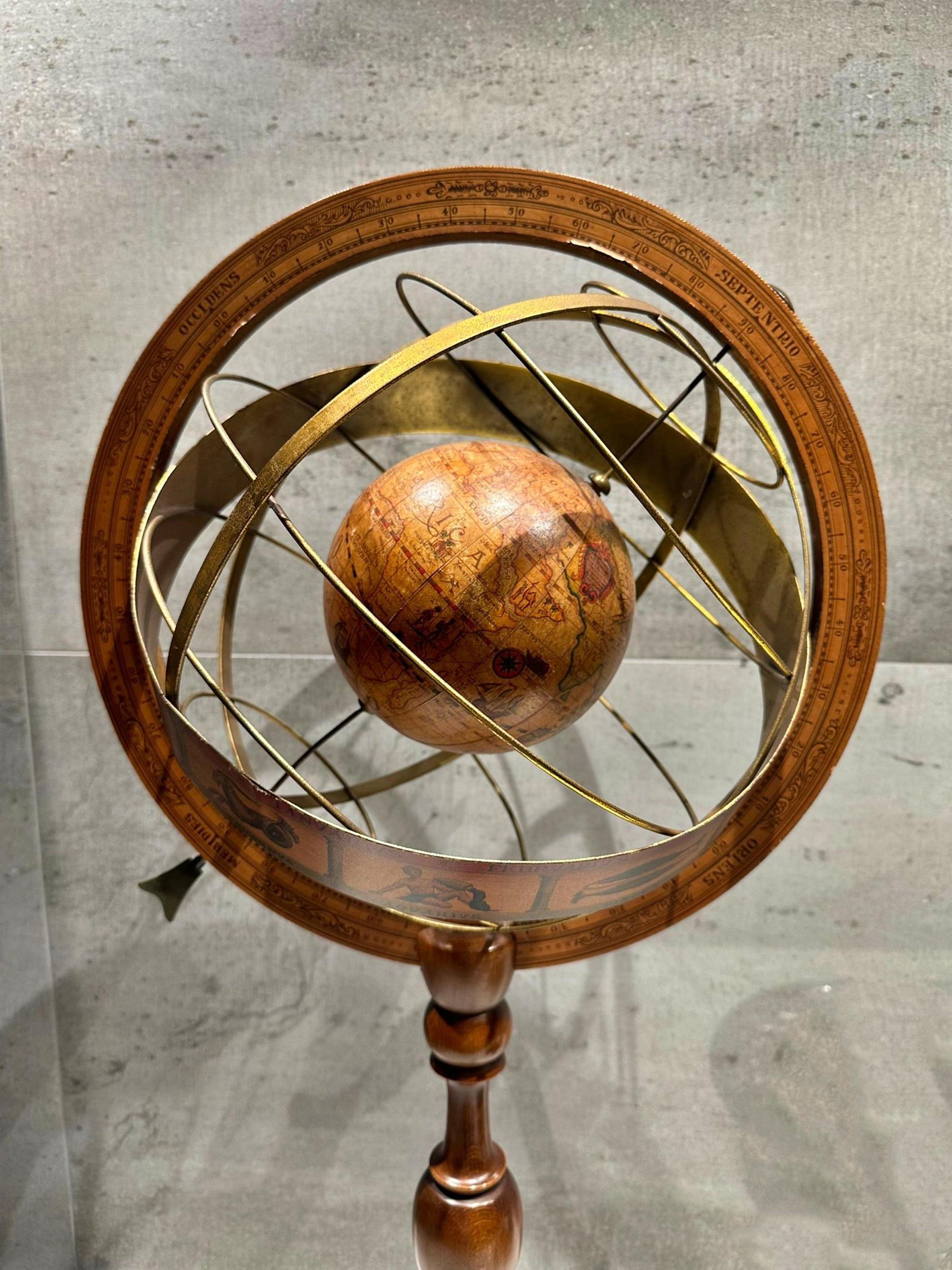Impressionnante sphère armillaire italienne du début du 20e siècle en vente 1