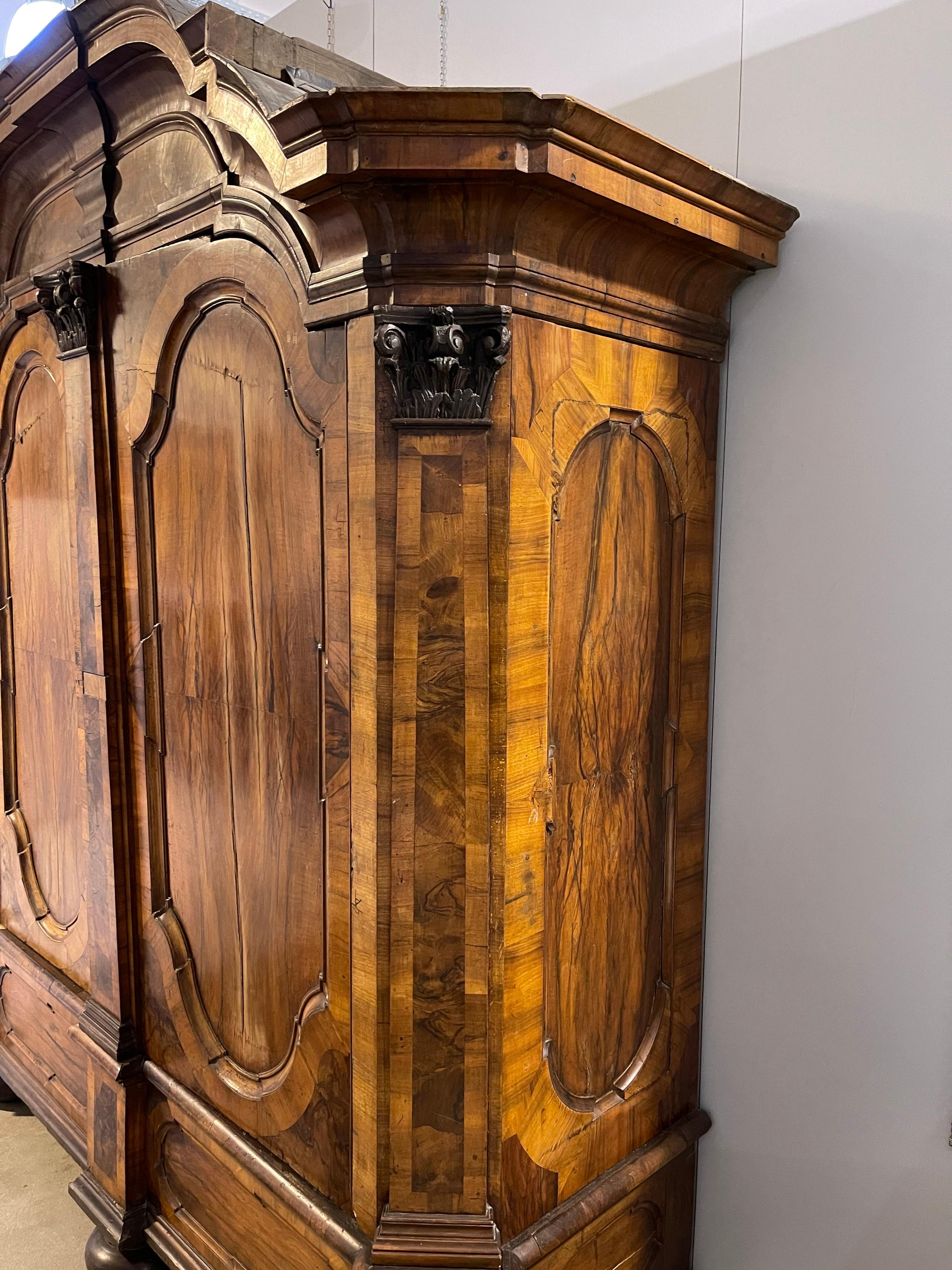 Impressive and Monumental Baroque Cabinet from Around 1750, Walnut For Sale 8
