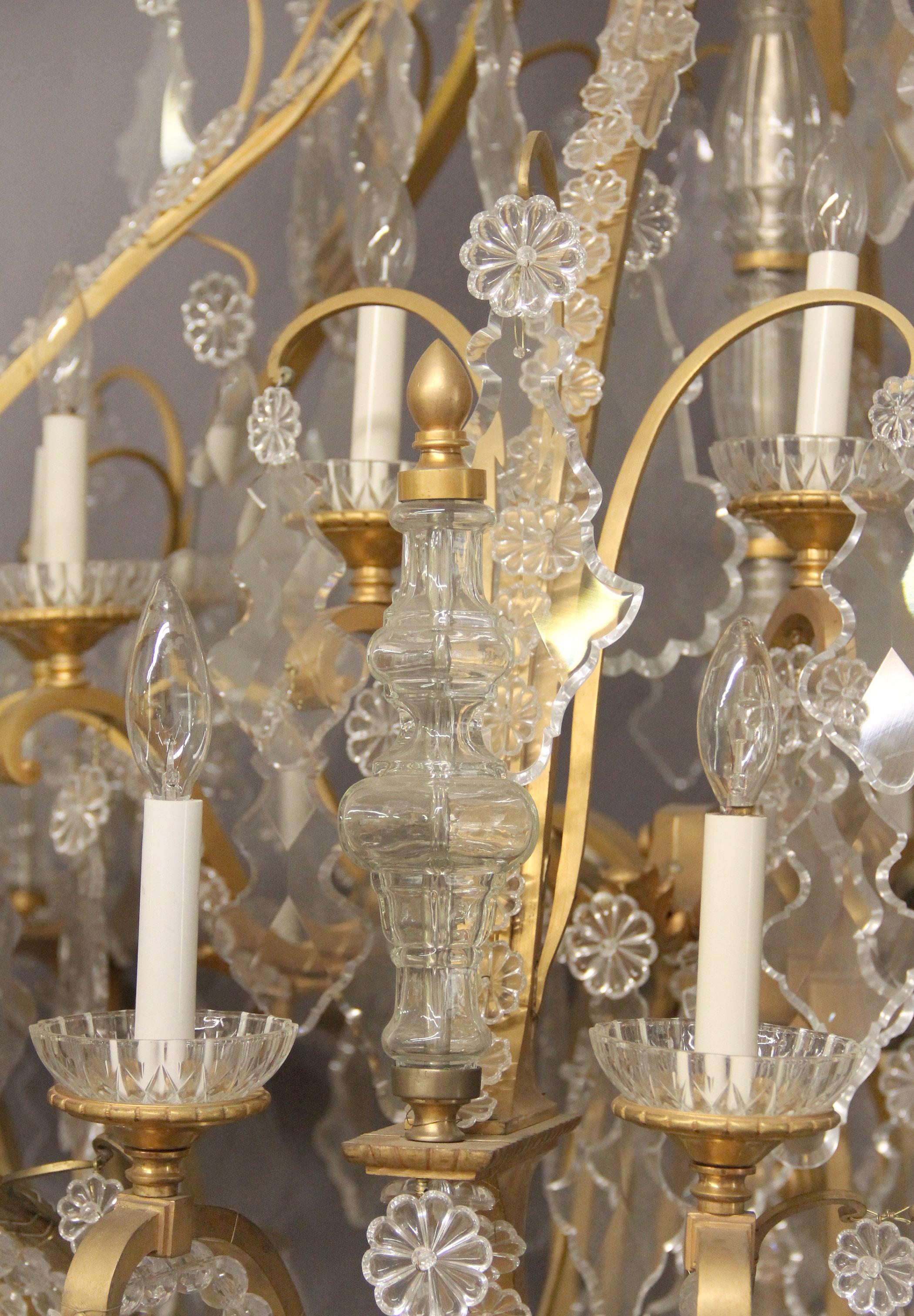 Impressive and Palatial 19th Century Gilt Bronze and Crystal 48 Light Chandelier For Sale 1