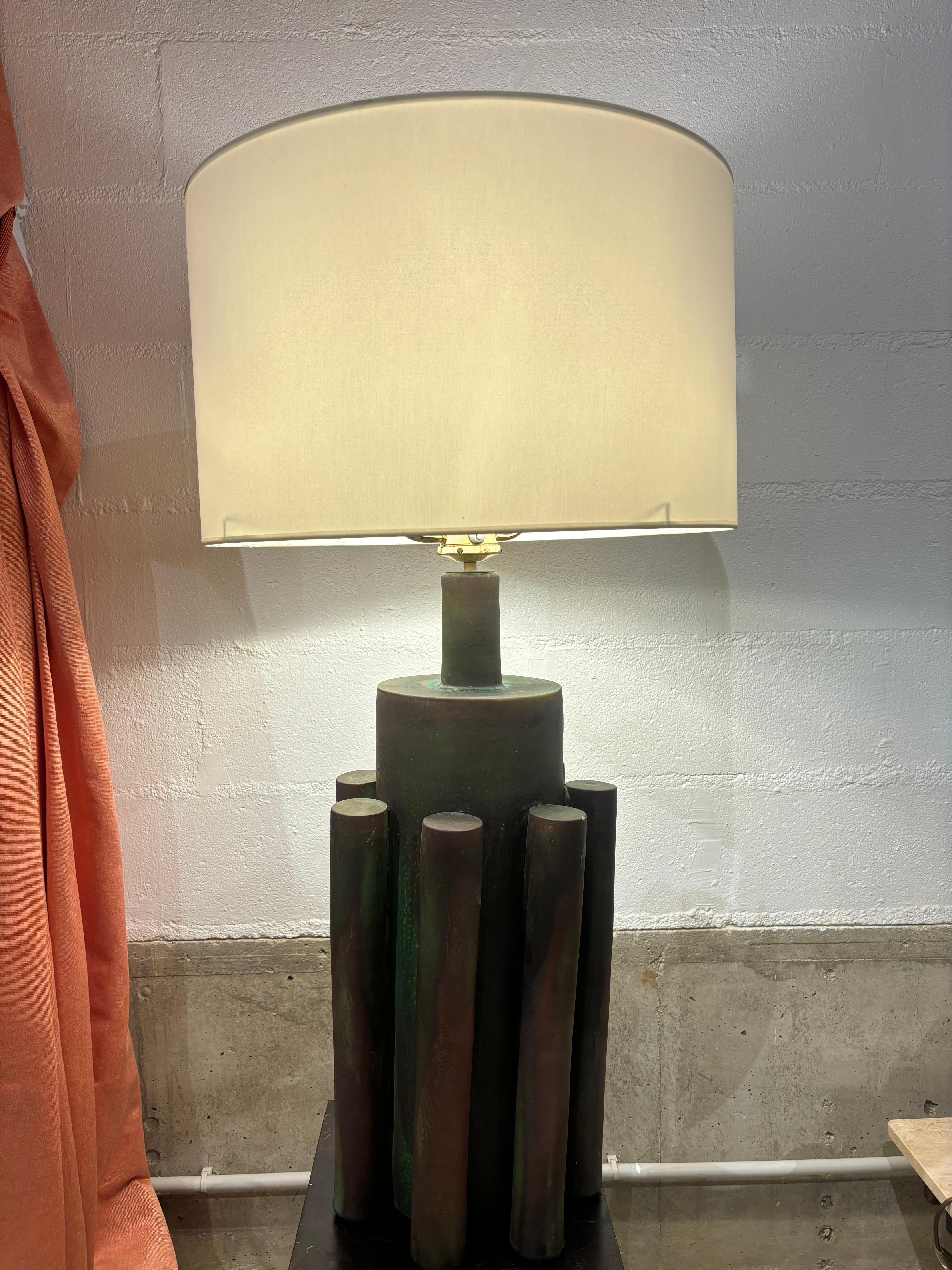 Impresionante y deslumbrante lámpara Suzanne Ramié para Madoura Moderno de mediados de siglo en venta