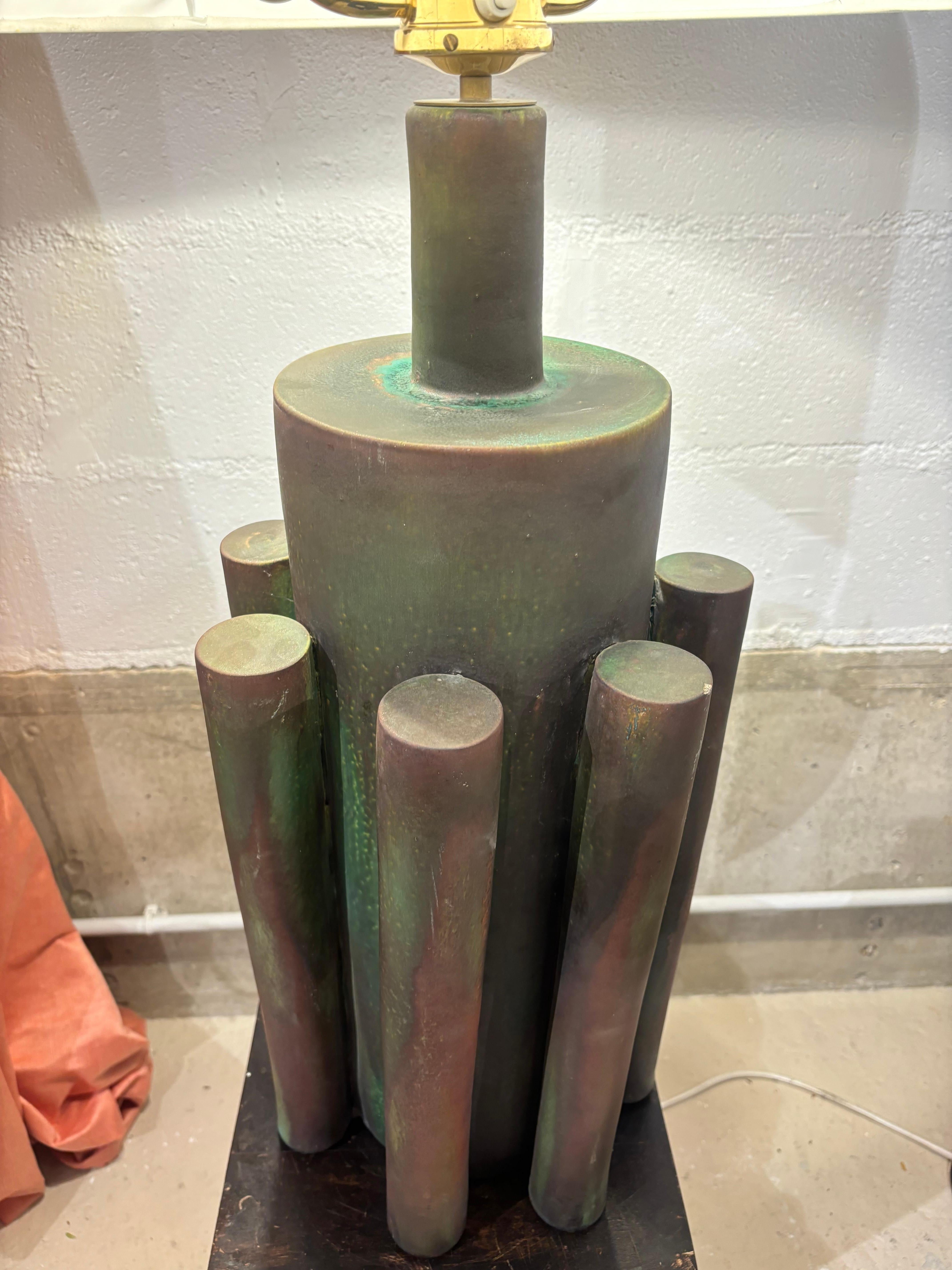 Impresionante y deslumbrante lámpara Suzanne Ramié para Madoura Cerámico en venta