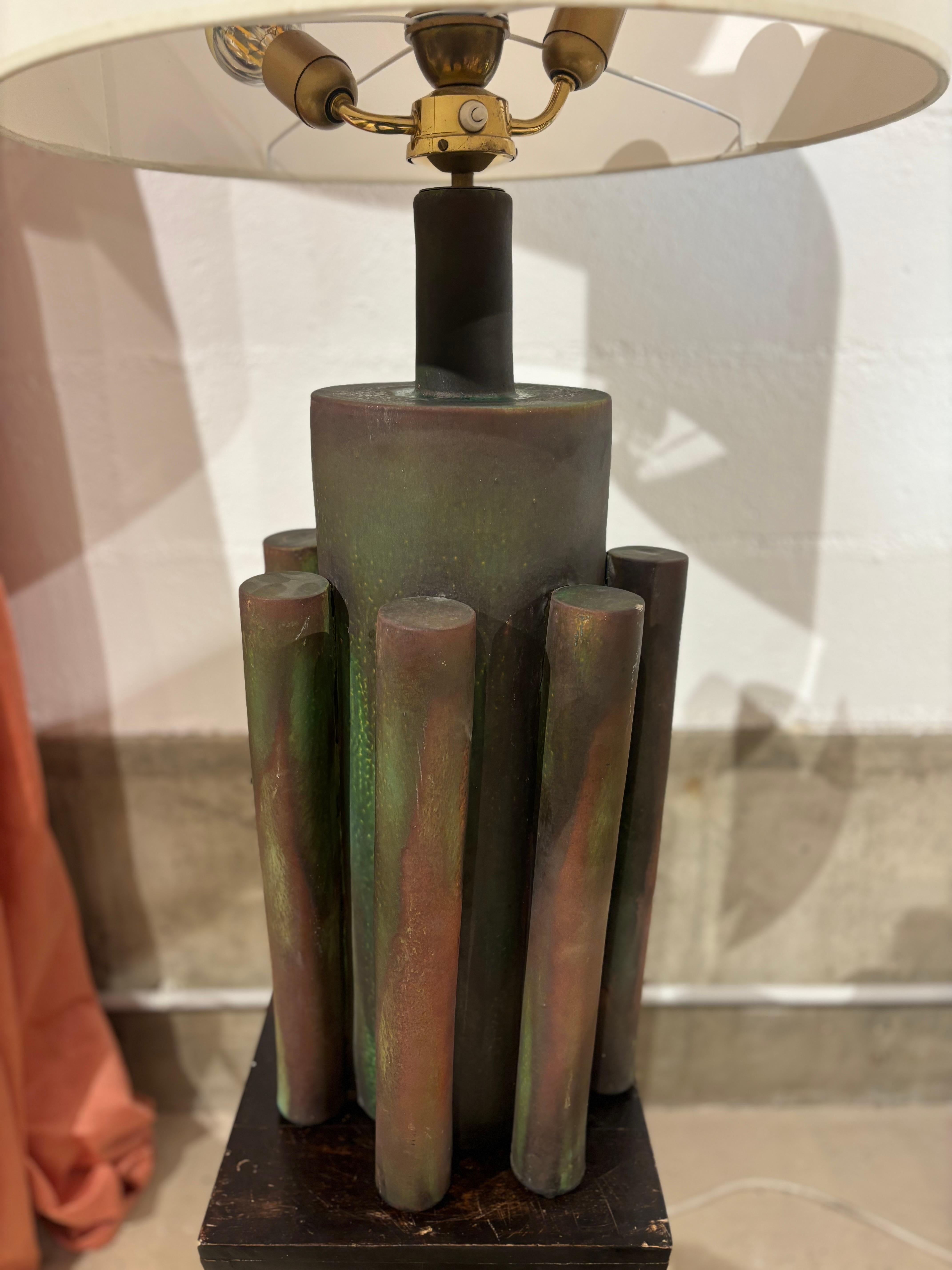 Impresionante y deslumbrante lámpara Suzanne Ramié para Madoura en venta 2