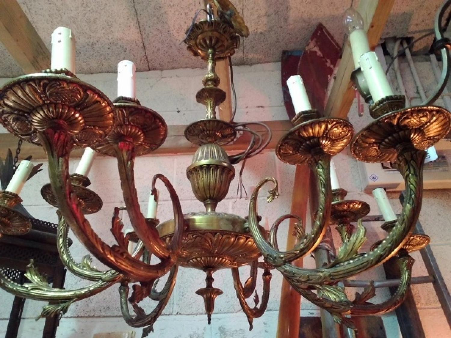 Impressive Antique Brass Chandelier, 20th Century In Good Condition For Sale In London, GB