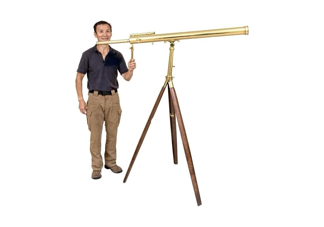 Impressive Antique Brass Dolland & Co. Telescope With Case for Restoration For Sale 13